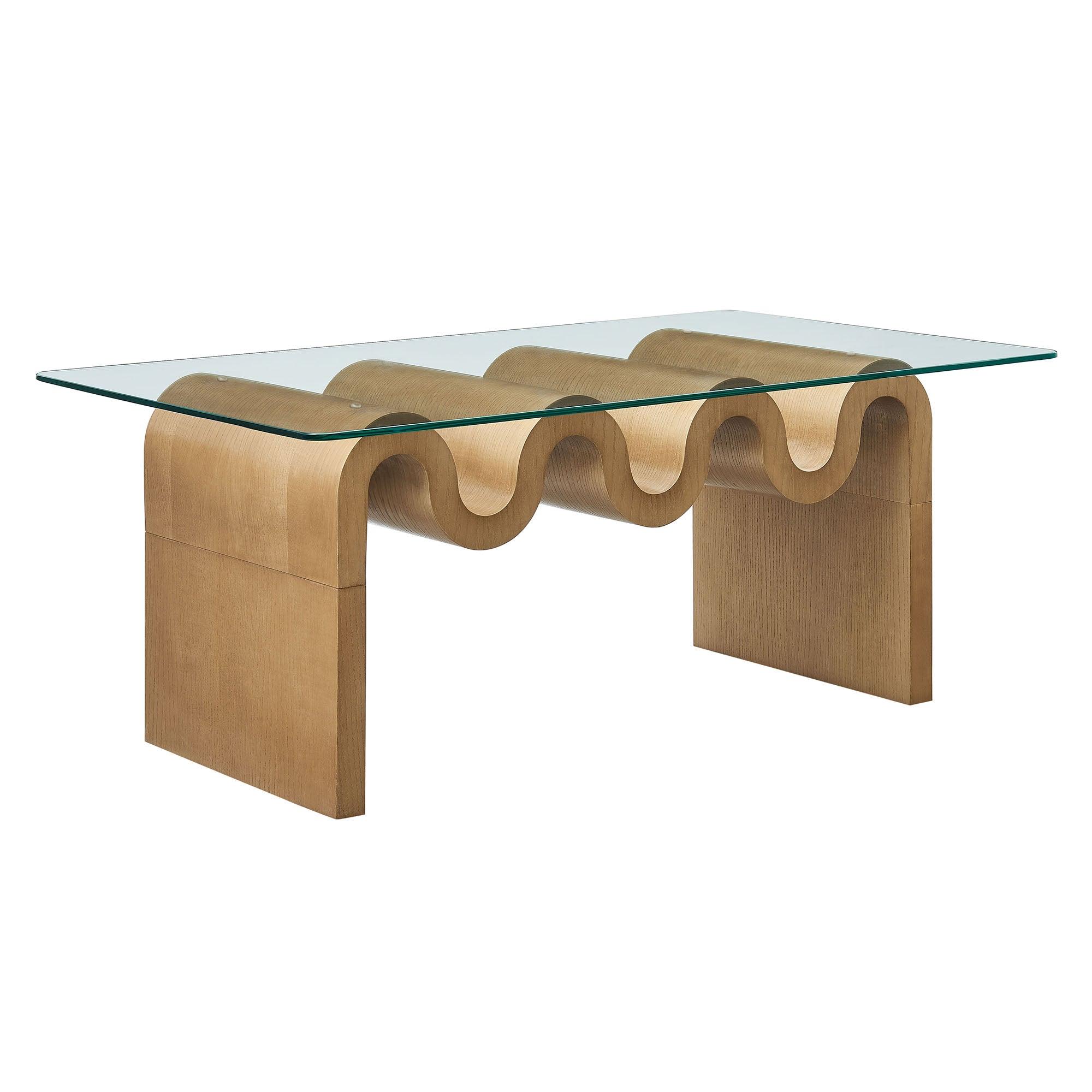 Ondine Glass Top Coffee Table