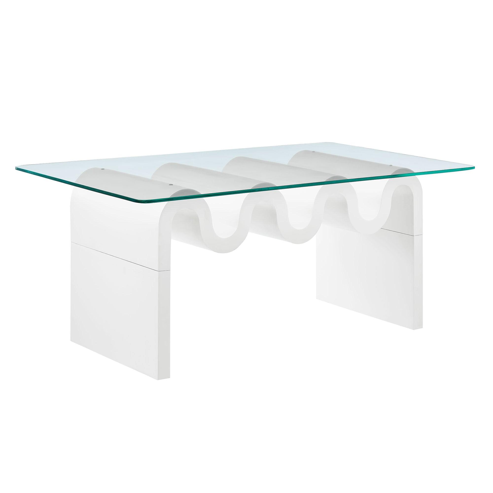 Ondine Glass Top Coffee Table