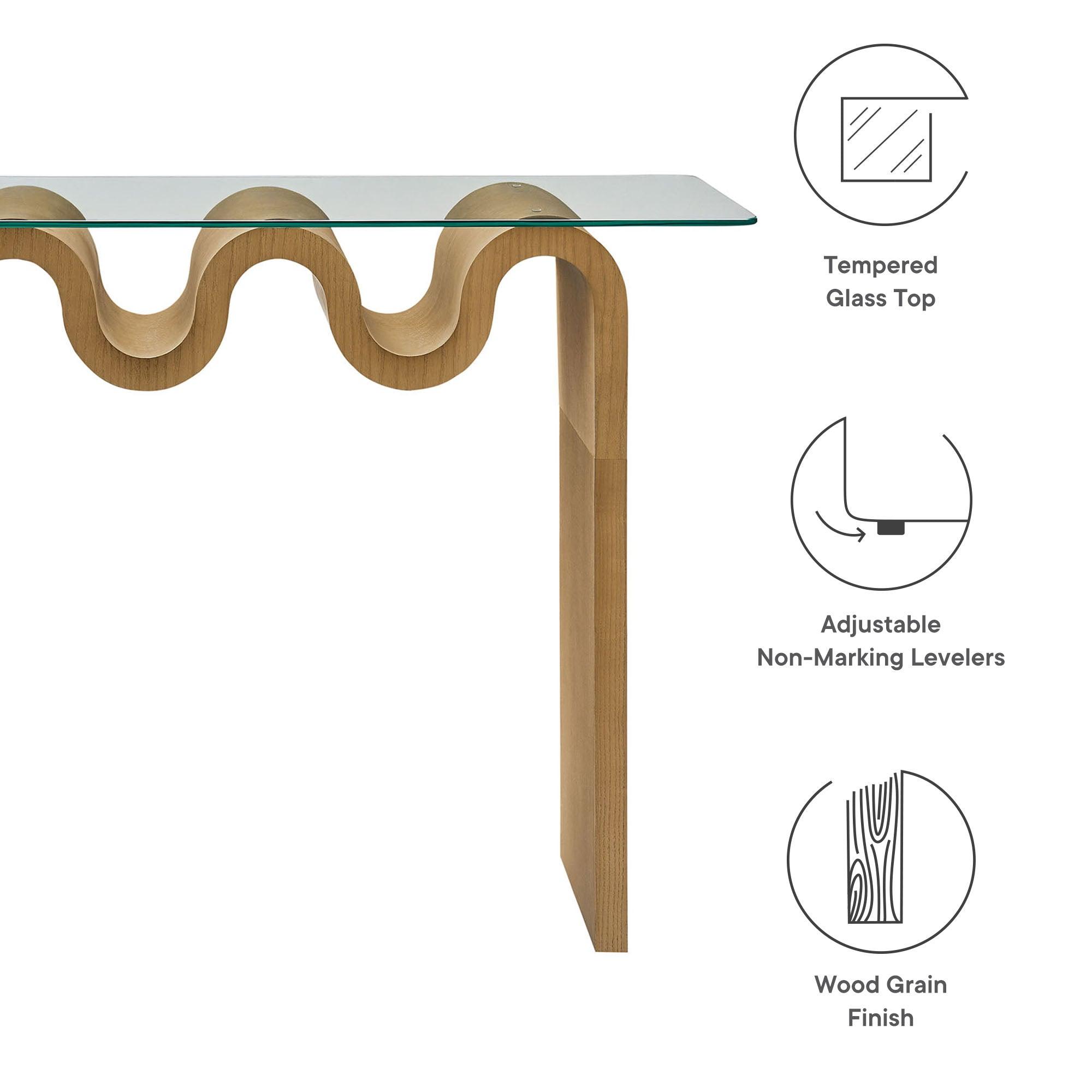 Ondine Glass Top 50" Console Table