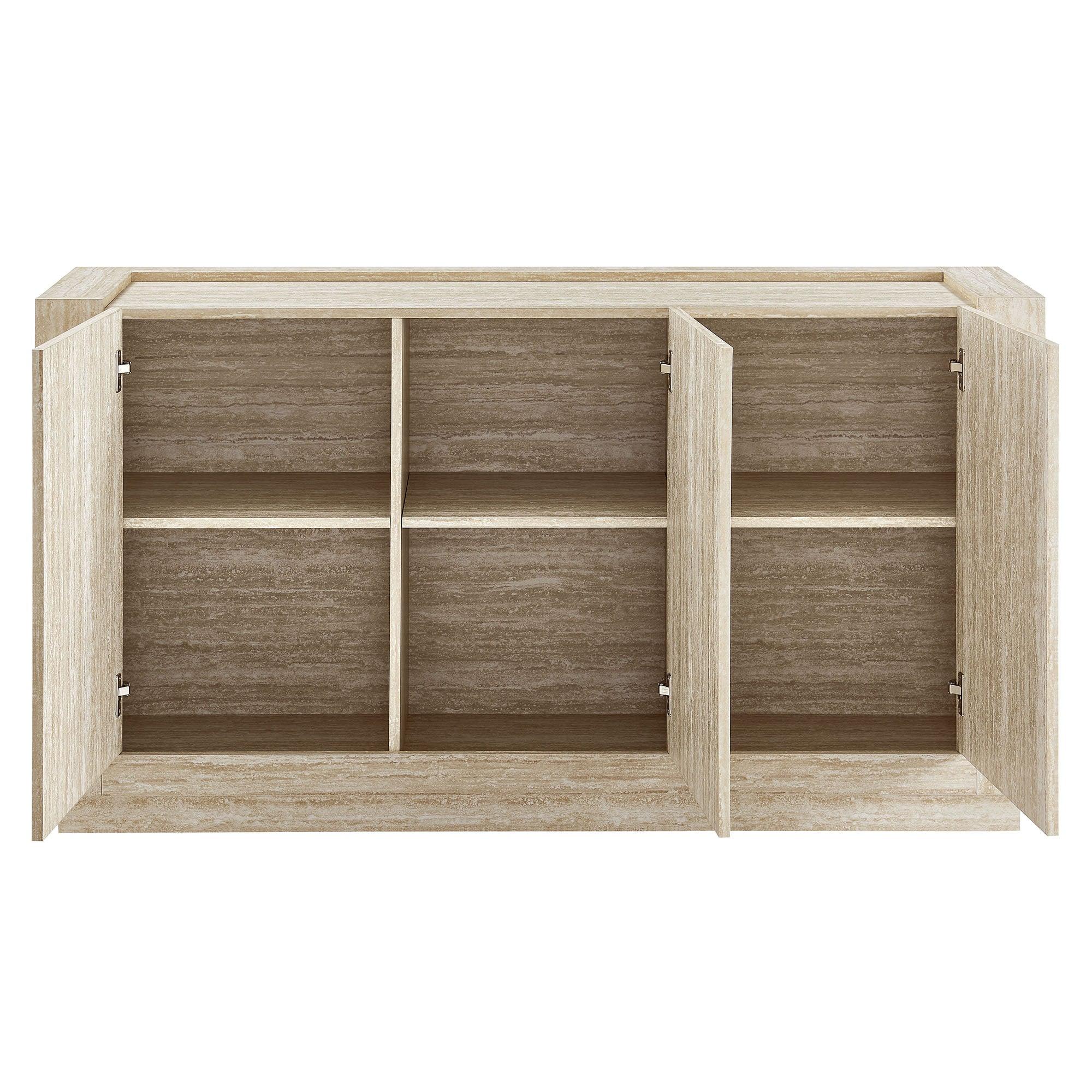 Hollis 59" Travertine Sideboard