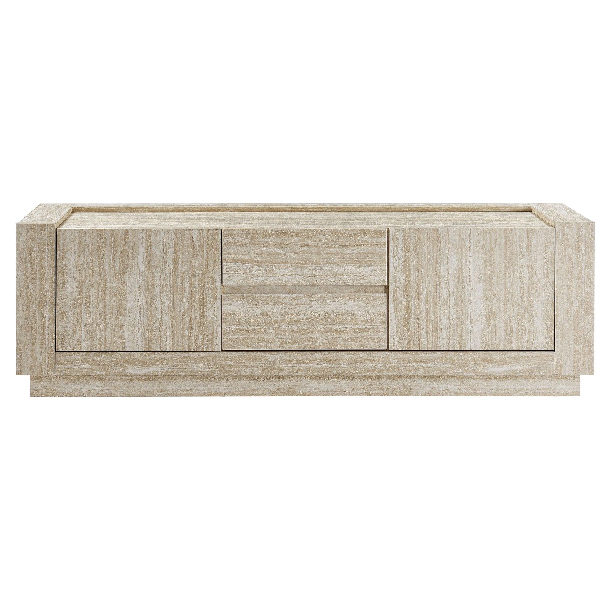 Hollis 59" Travertine TV Stand