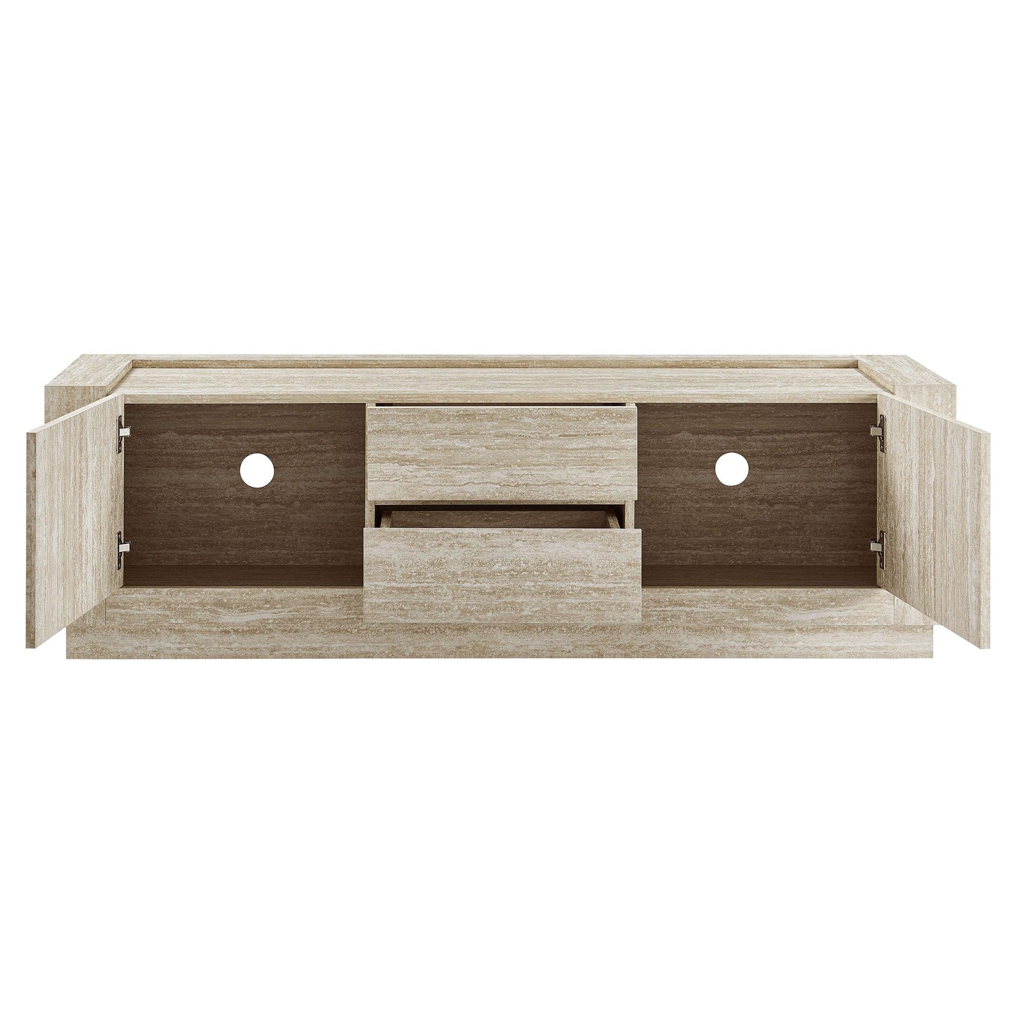 Hollis 59" Travertine TV Stand