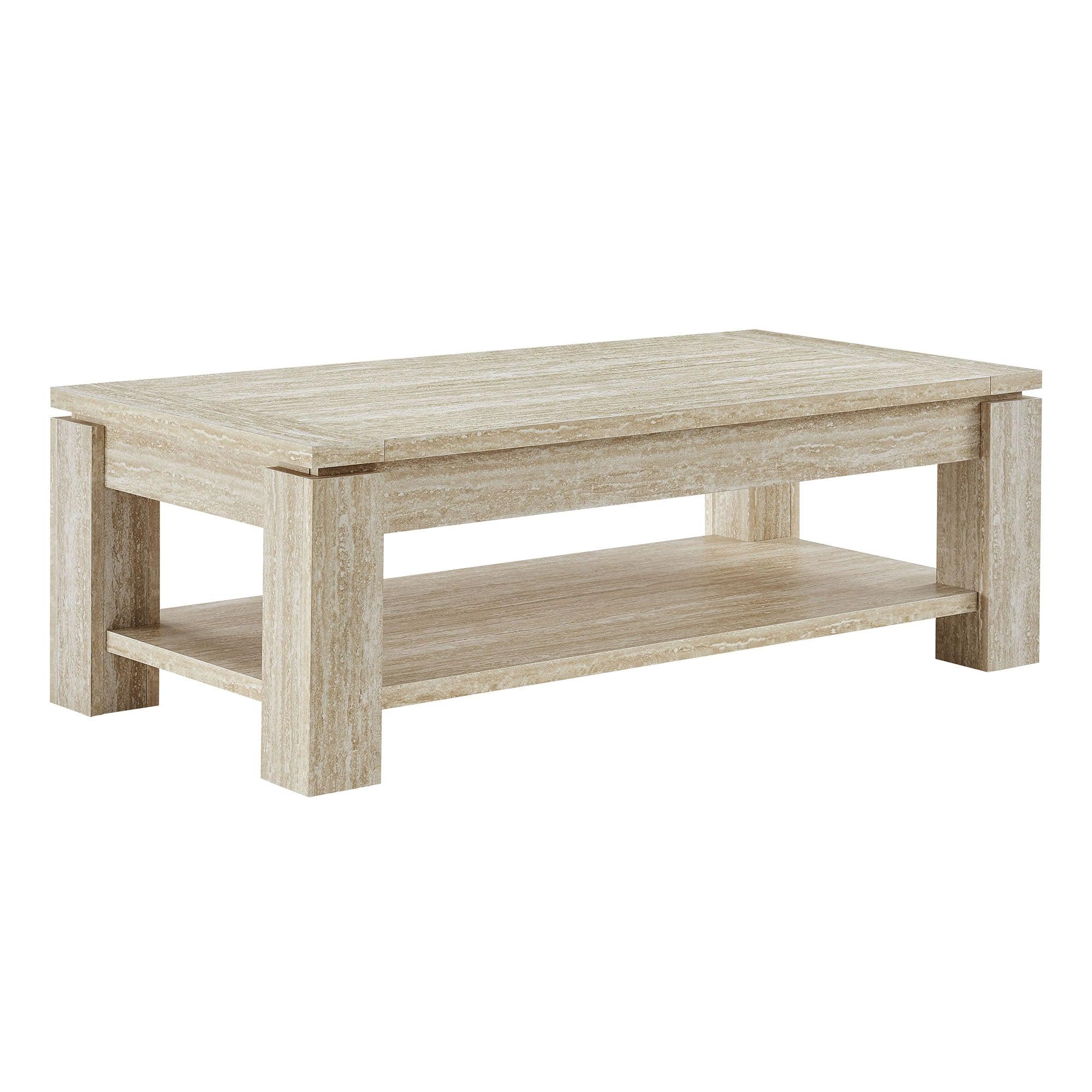 Hollis Travertine Coffee Table