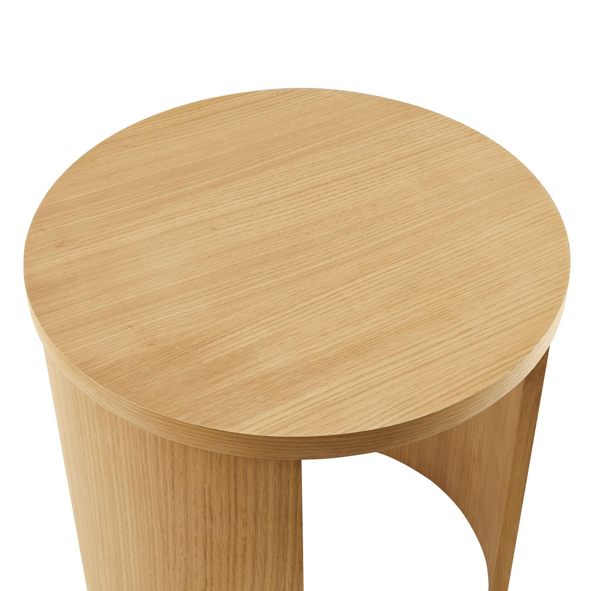 Aspect Round Wood End Table