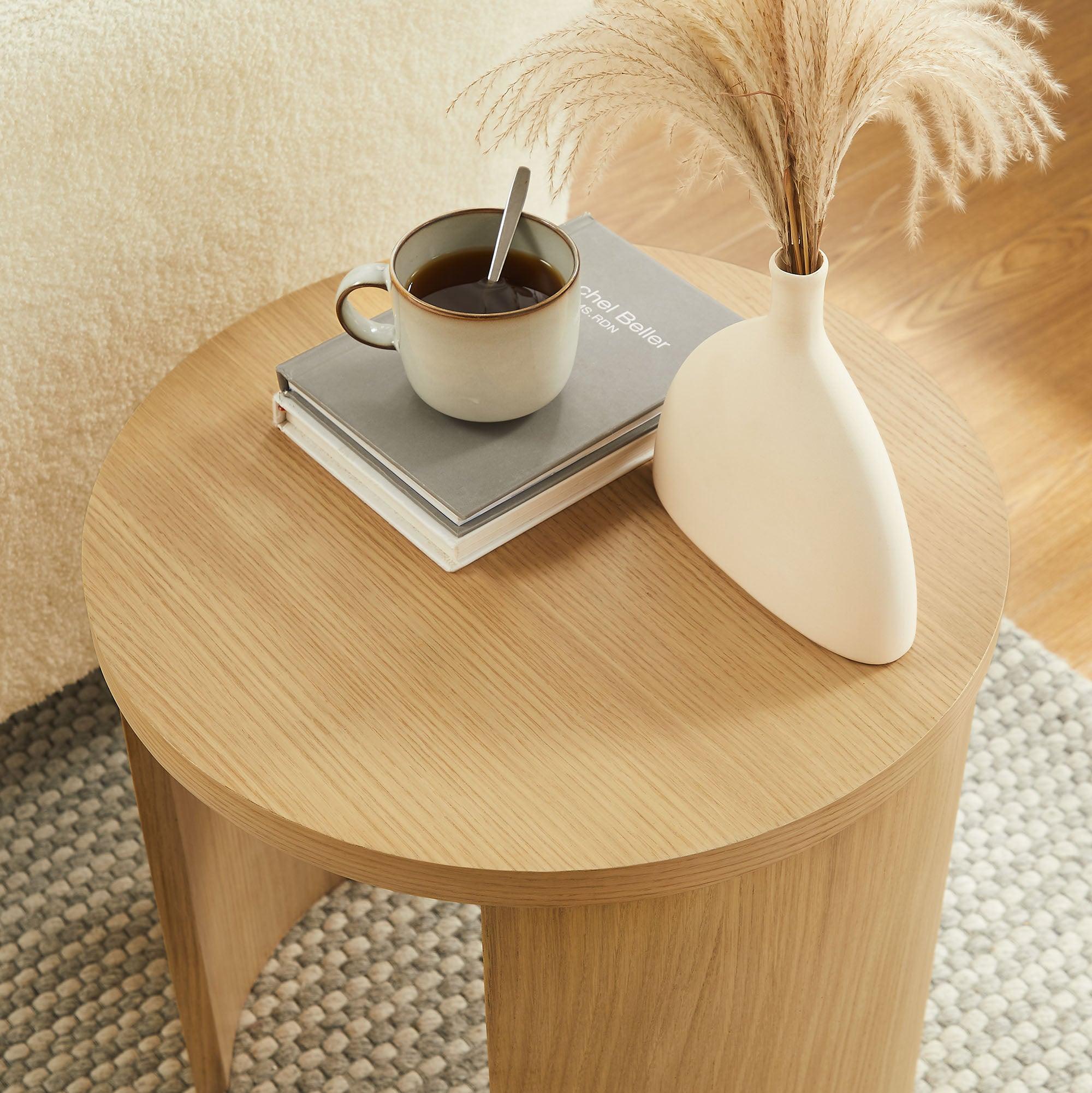 Aspect Round Wood End Table