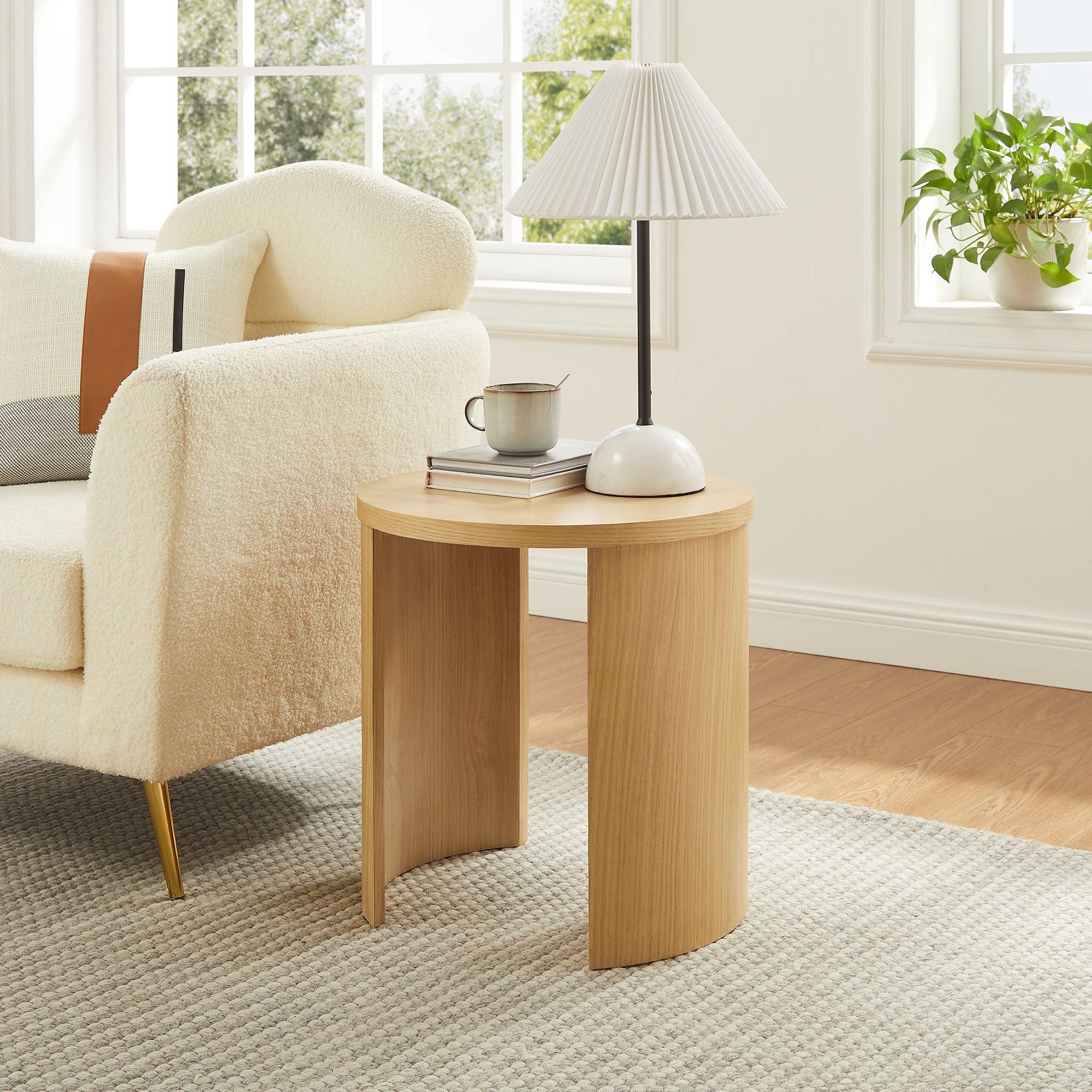 Aspect Round Wood End Table