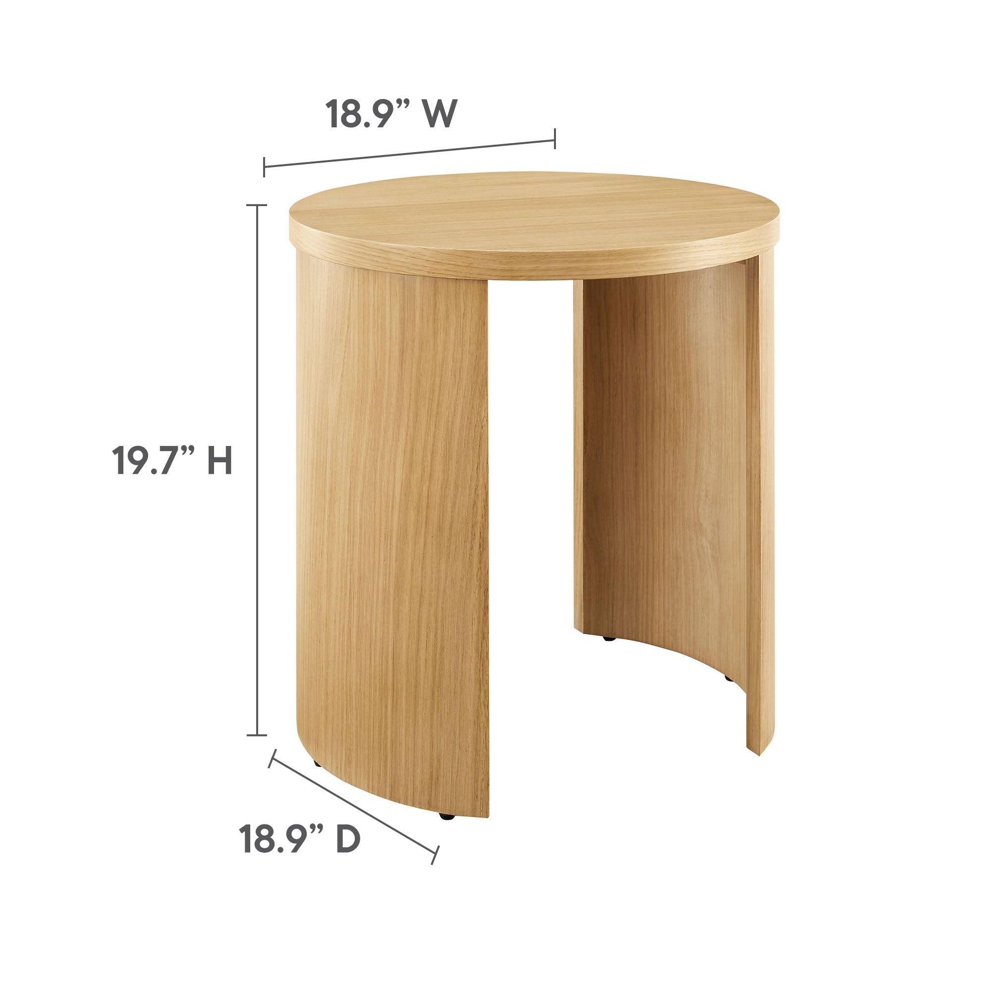 Aspect Round Wood End Table