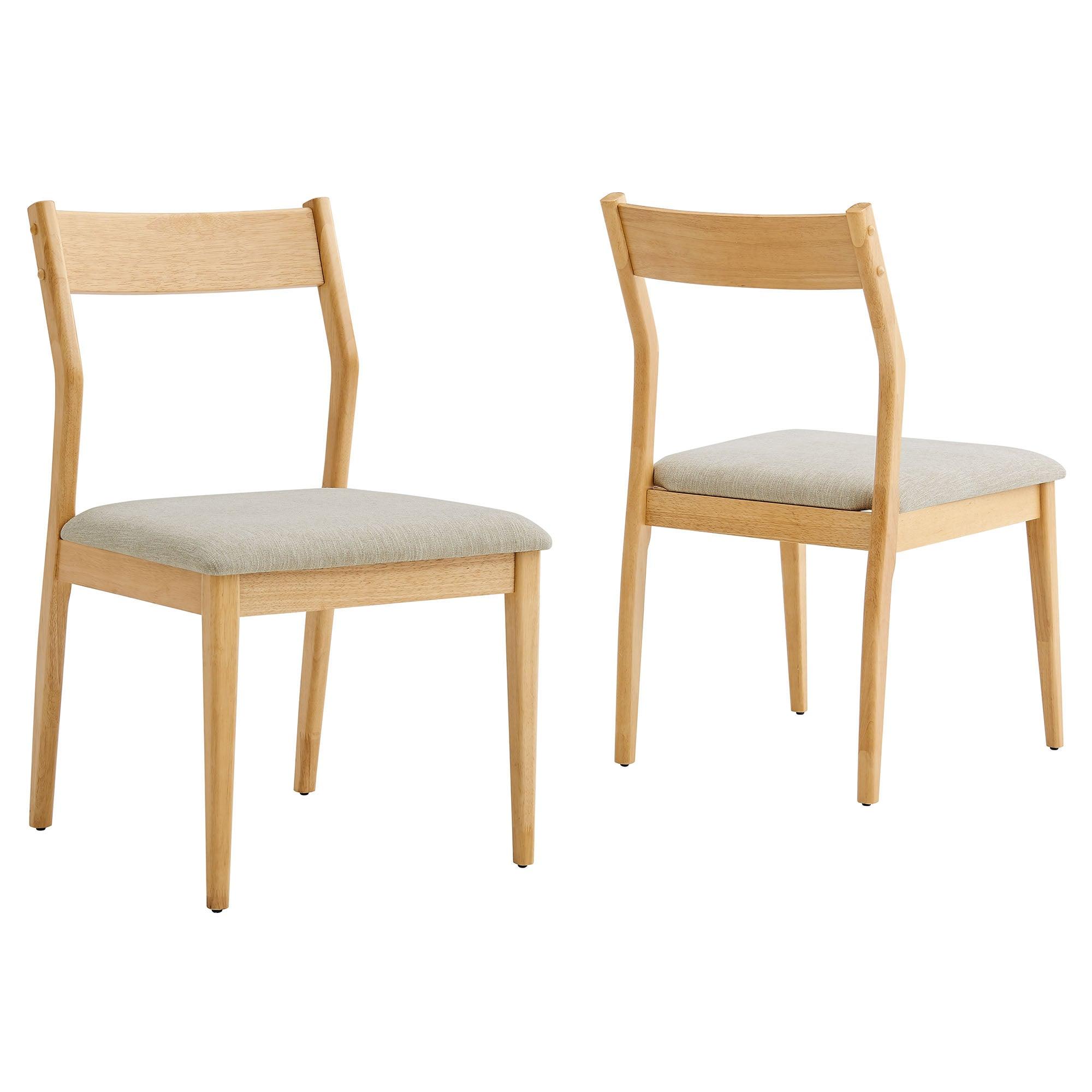 Solara Fabric Wood Dining Side Chairs Set of 2