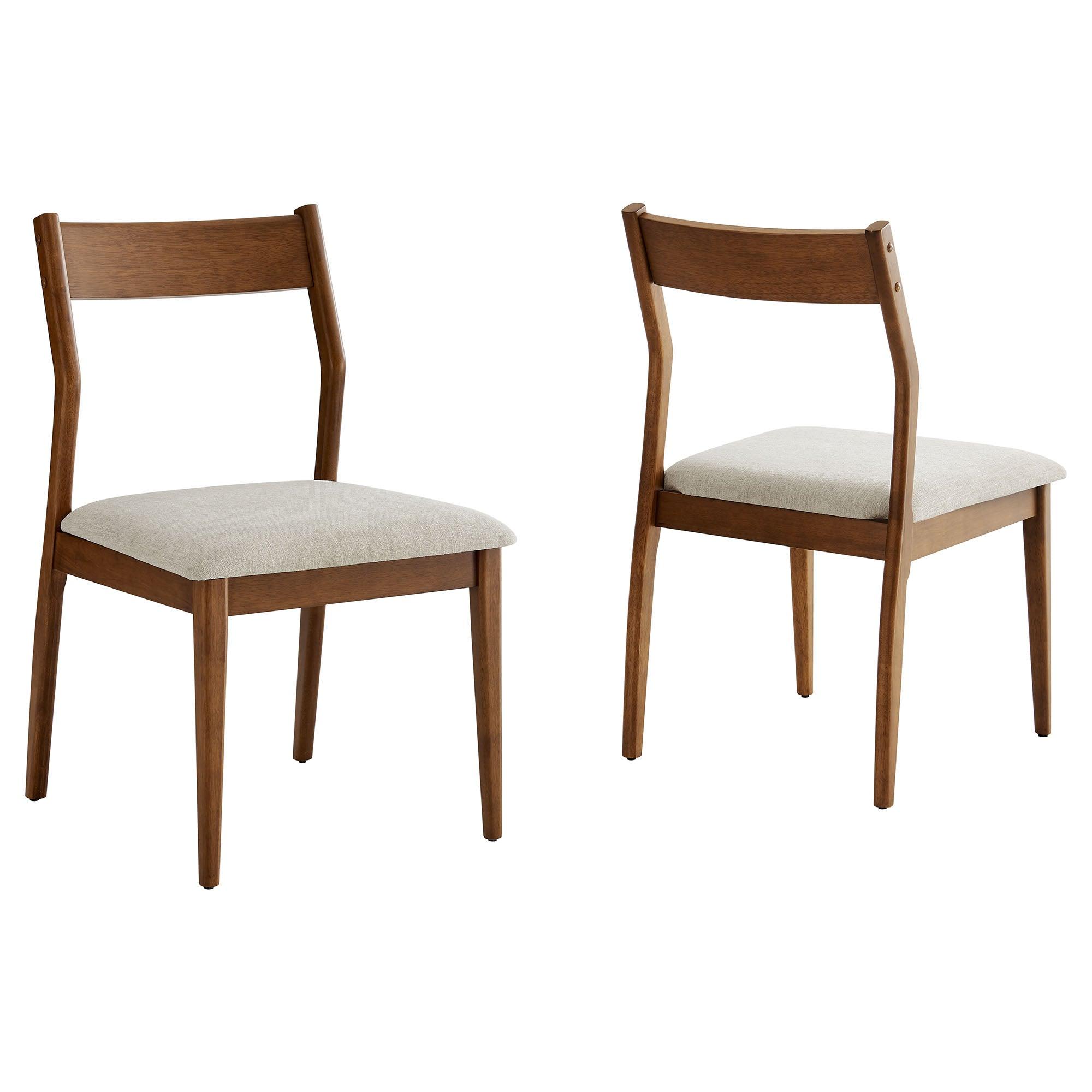 Solara Fabric Wood Dining Side Chairs Set of 2