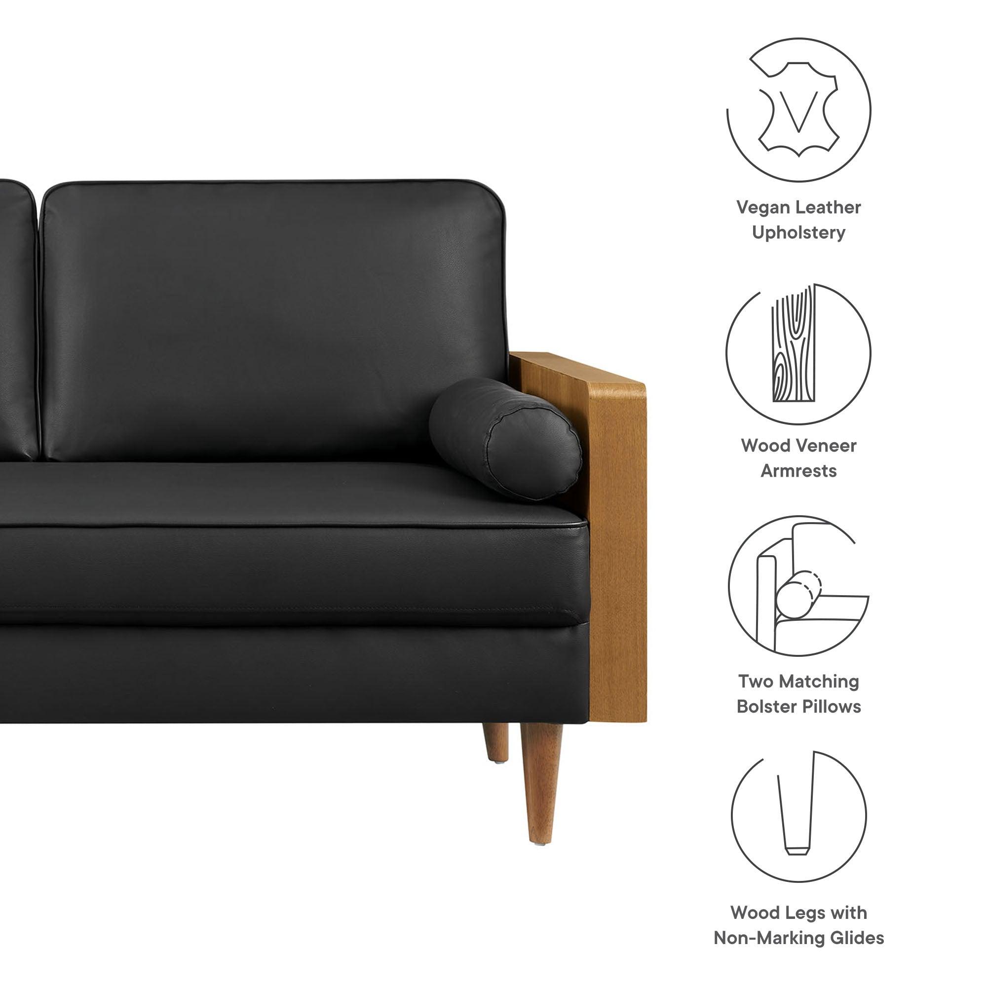 Kellan Vegan Leather Loveseat