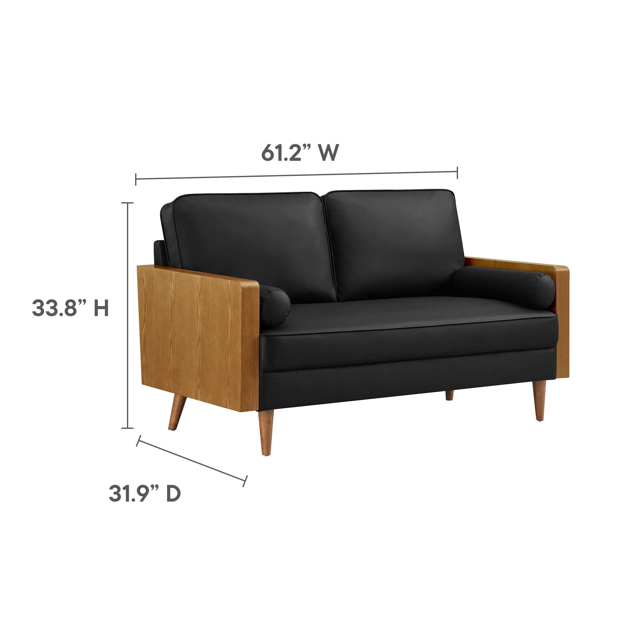 Kellan Vegan Leather Loveseat