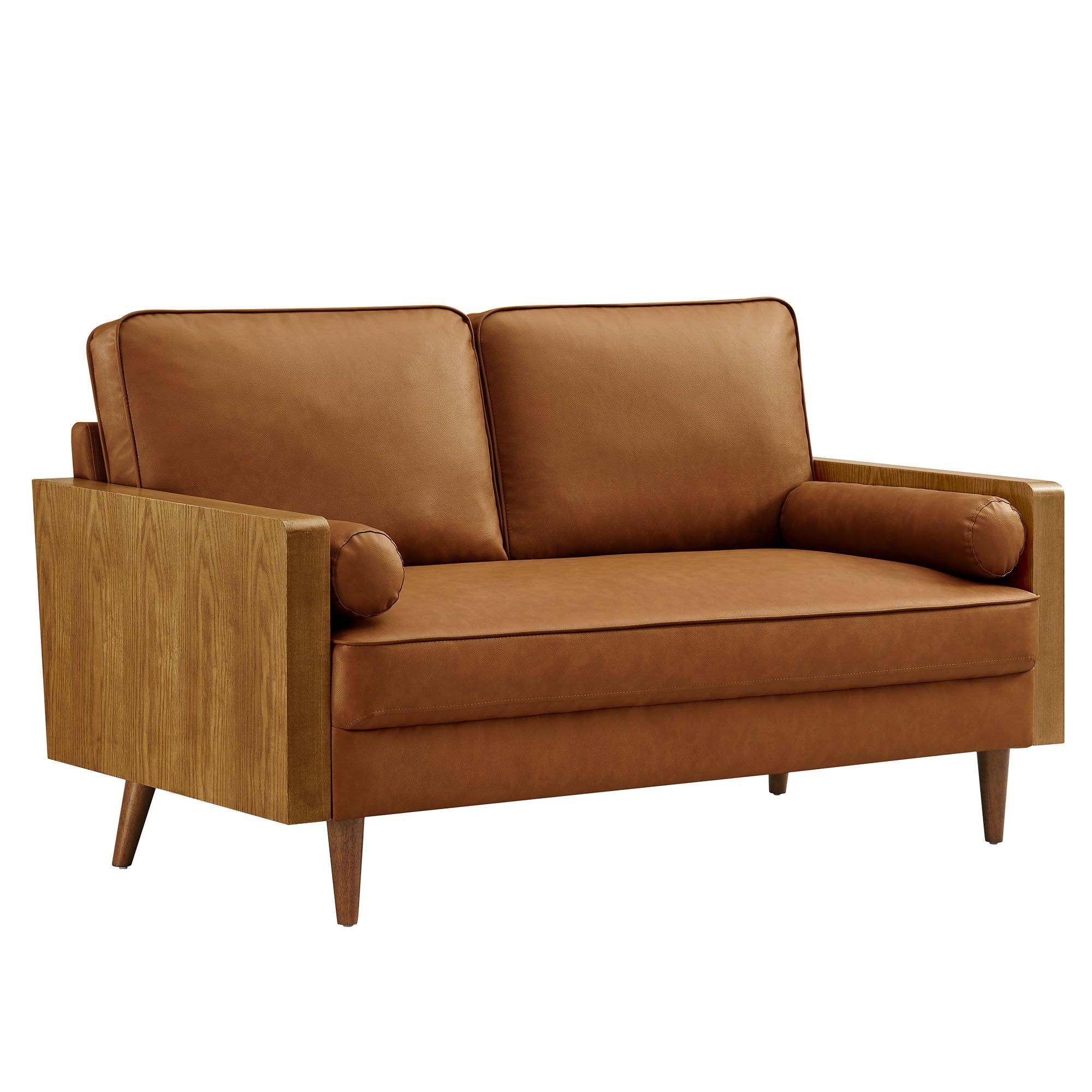 Kellan Vegan Leather Loveseat