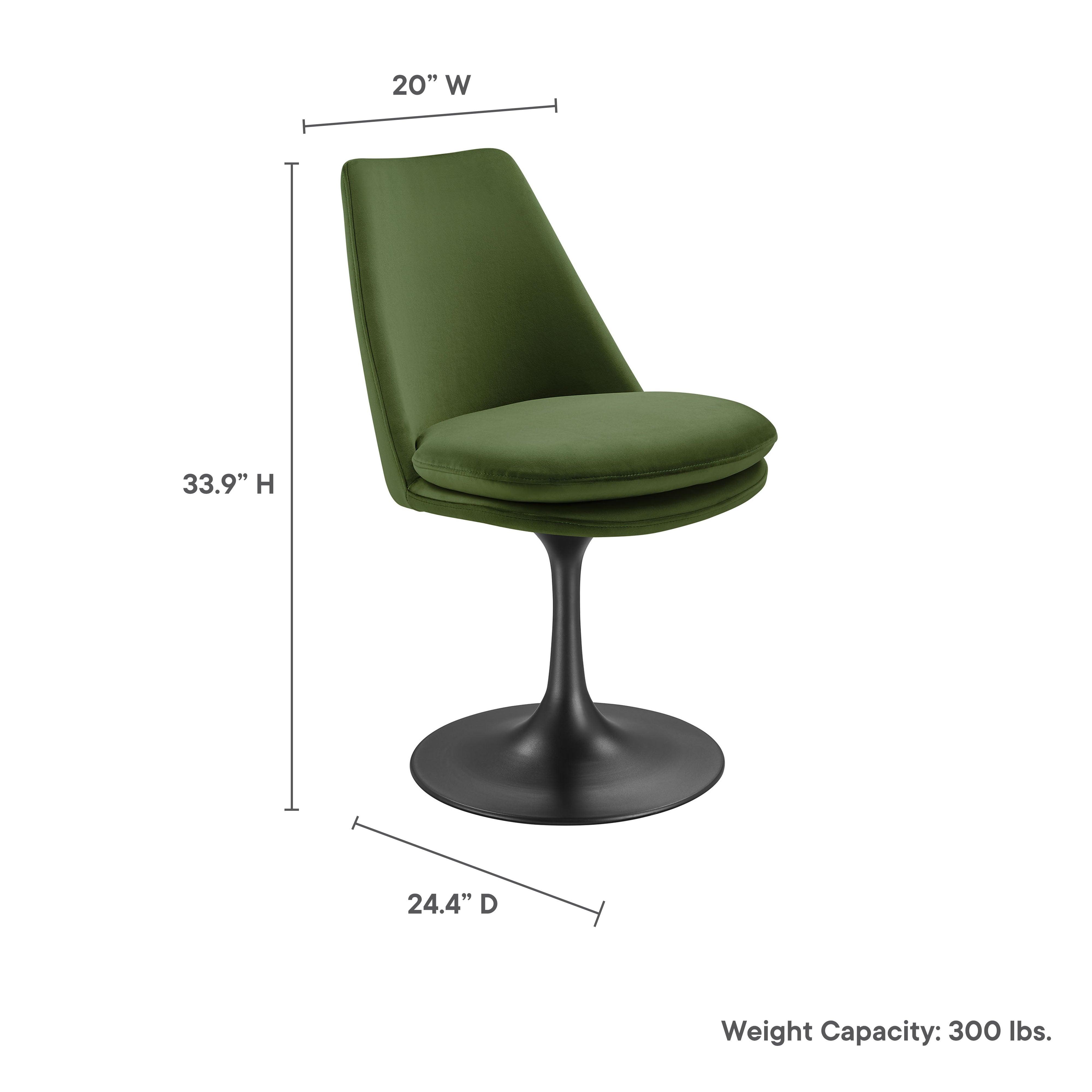 Lippa Swivel Dining Performance Velvet Side Chair