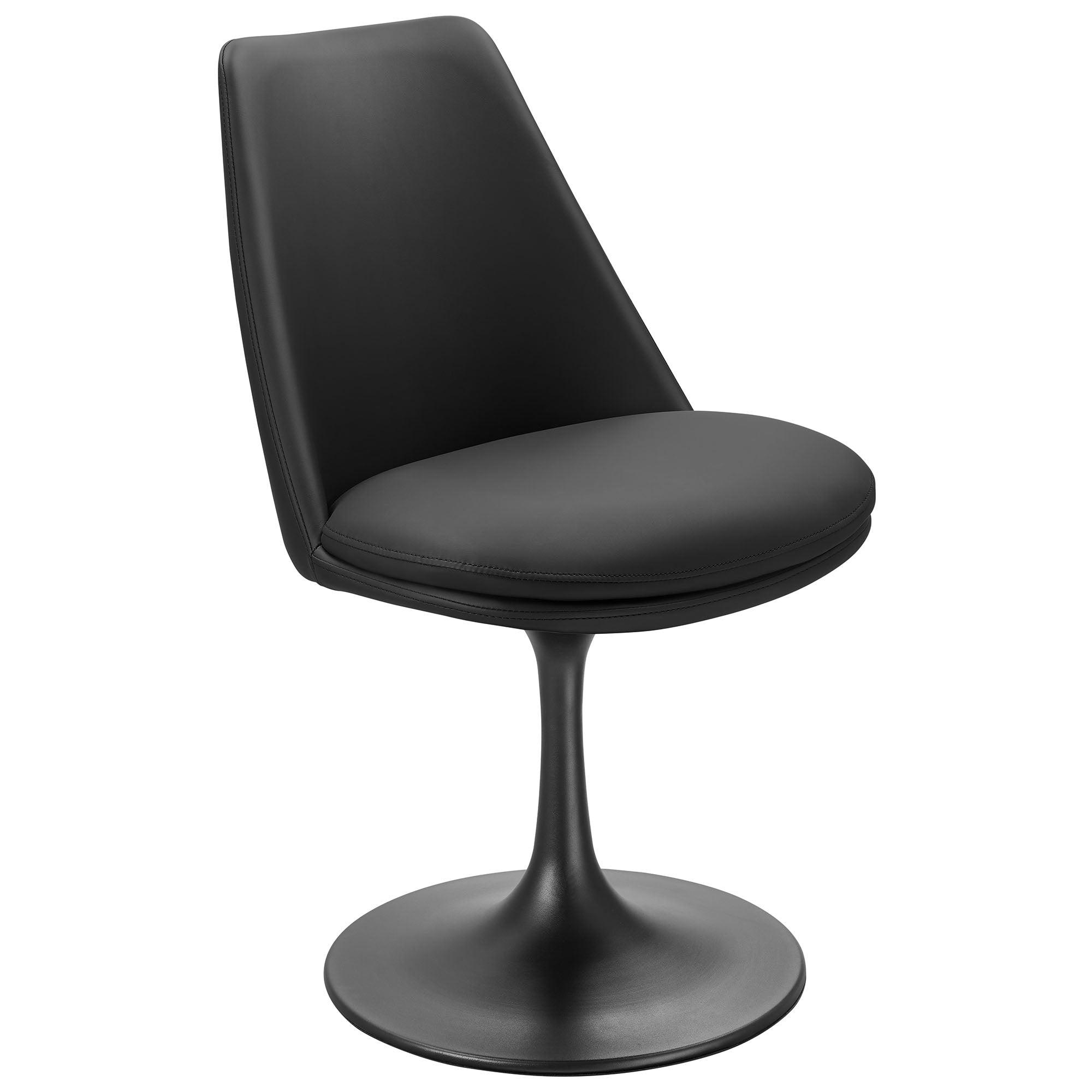 Lippa Swivel Dining Vegan Leather Side Chair