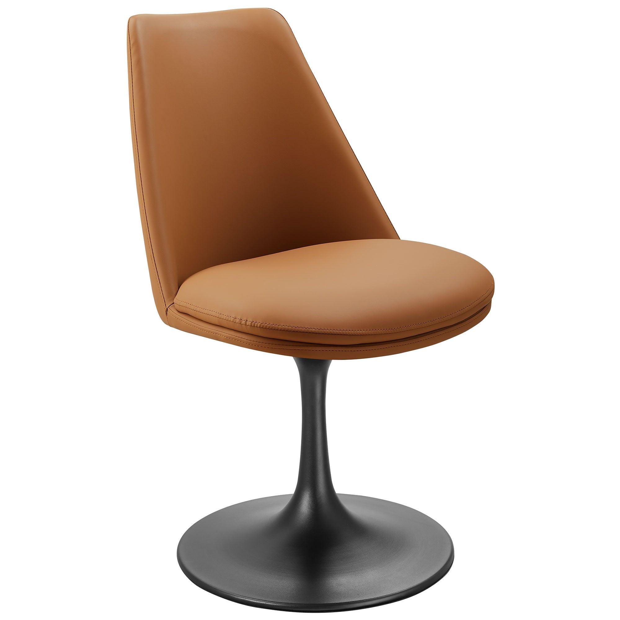 Lippa Swivel Dining Vegan Leather Side Chair