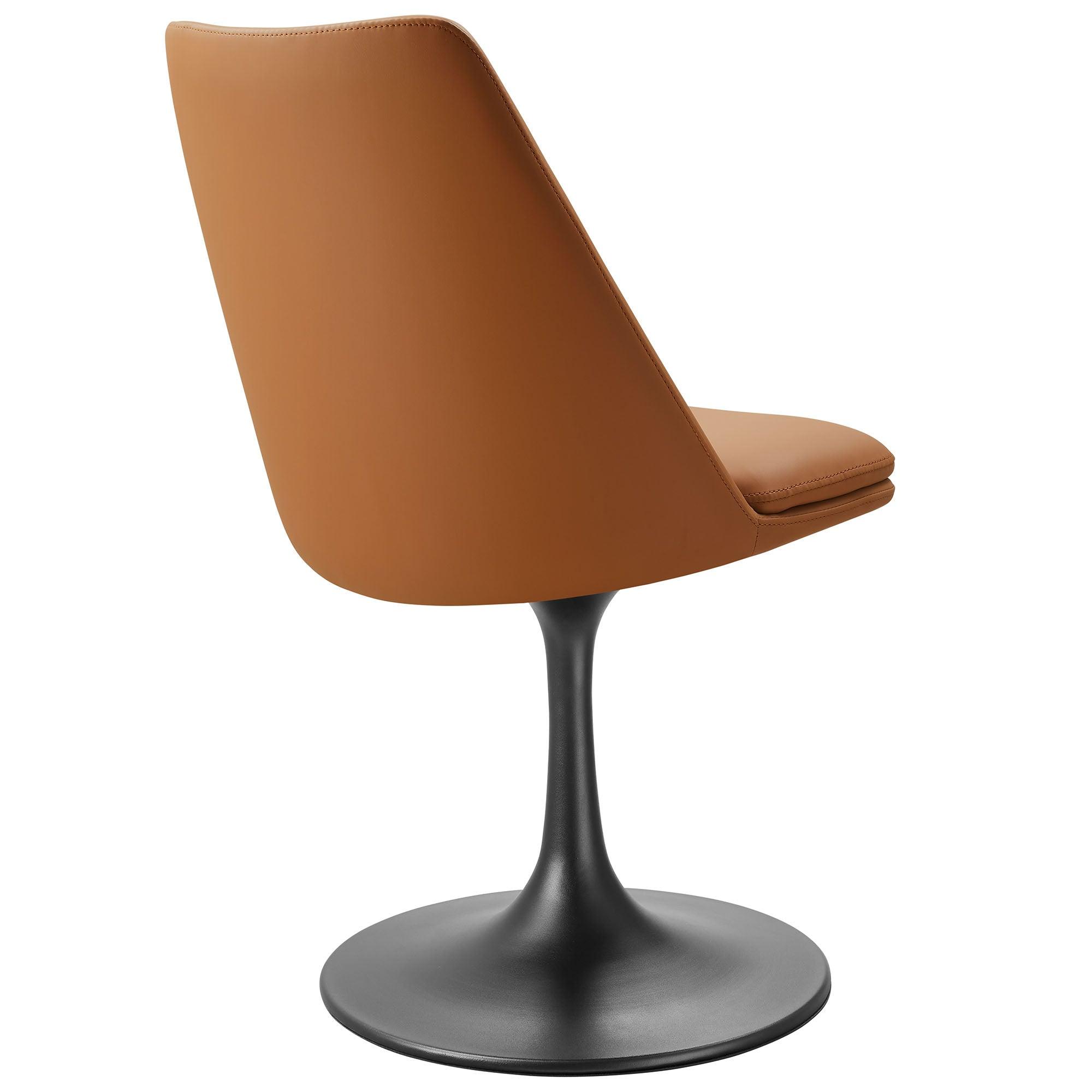 Lippa Swivel Dining Vegan Leather Side Chair