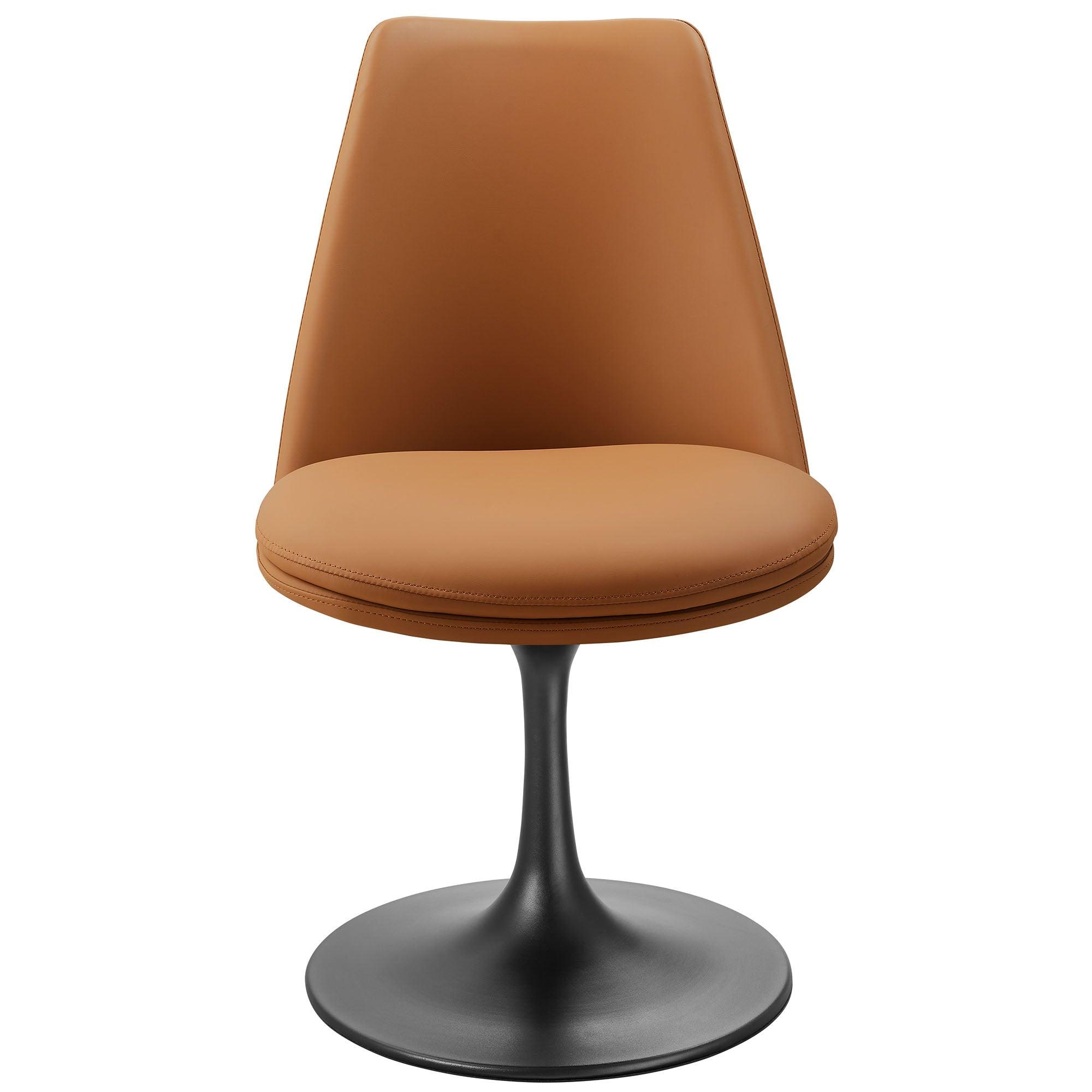 Lippa Swivel Dining Vegan Leather Side Chair