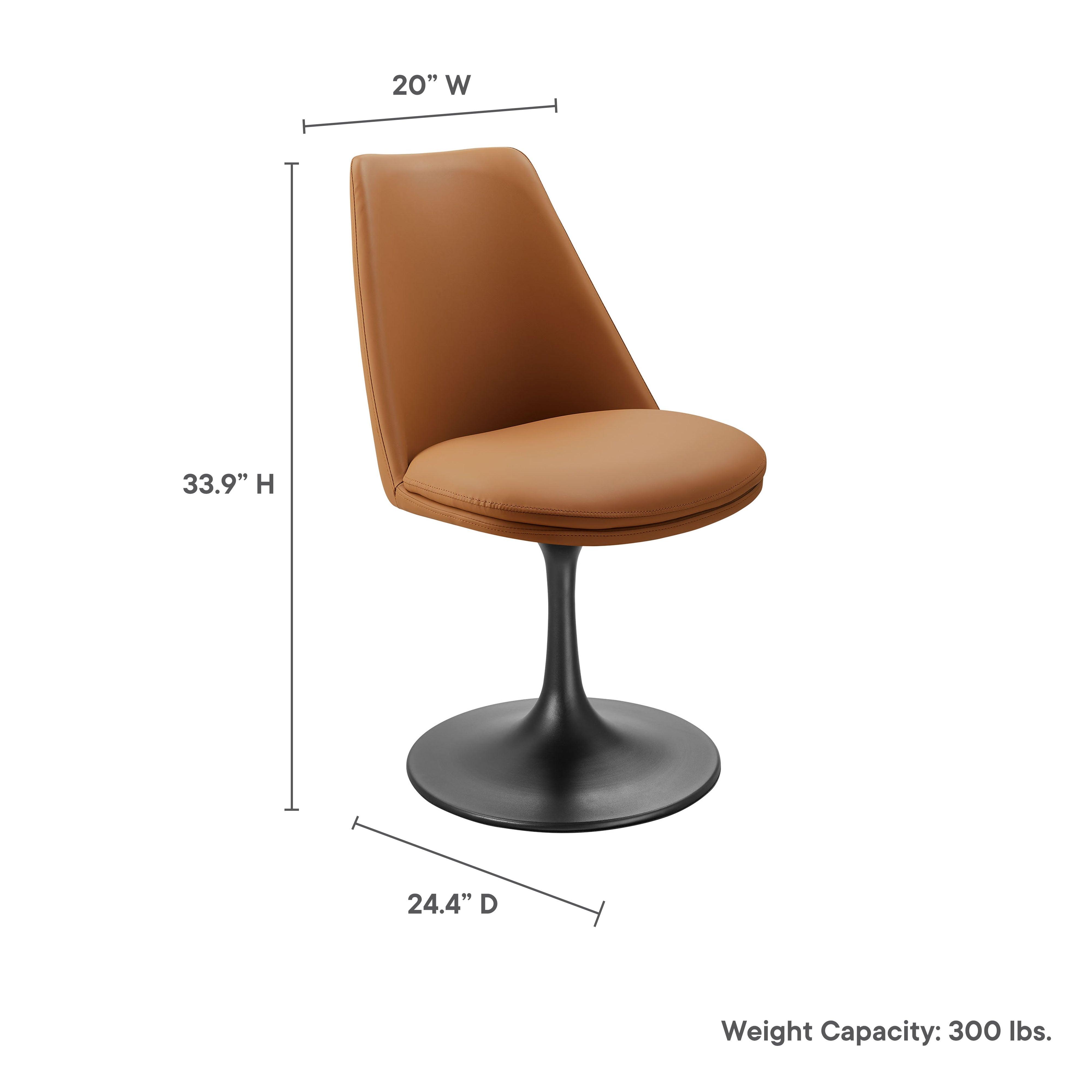 Lippa Swivel Dining Vegan Leather Side Chair