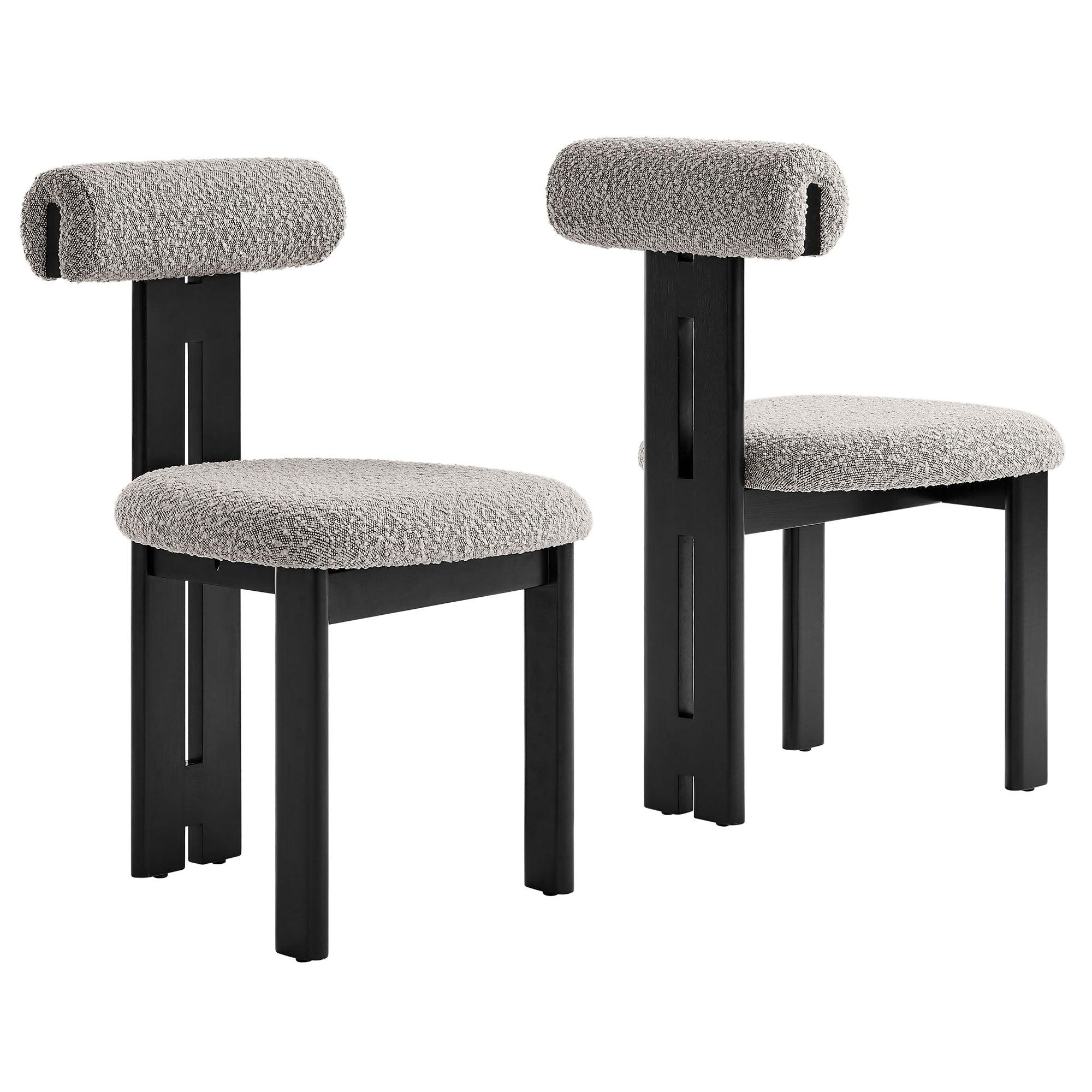 Torian Boucle Fabric Dining Chair Set of 2