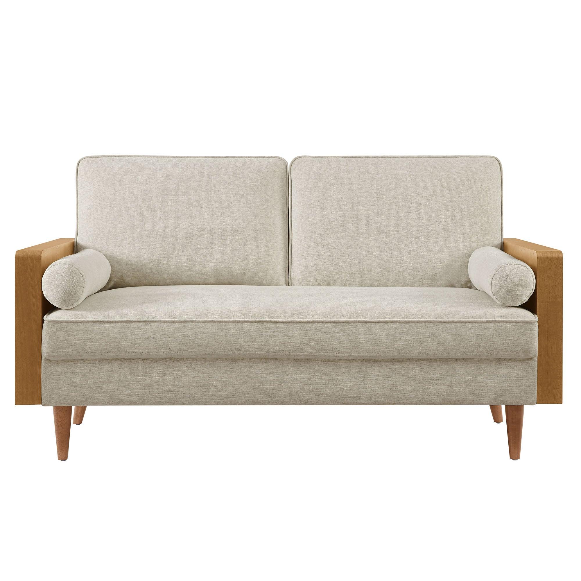 Kellan Heathered Weave Fabric Loveseat