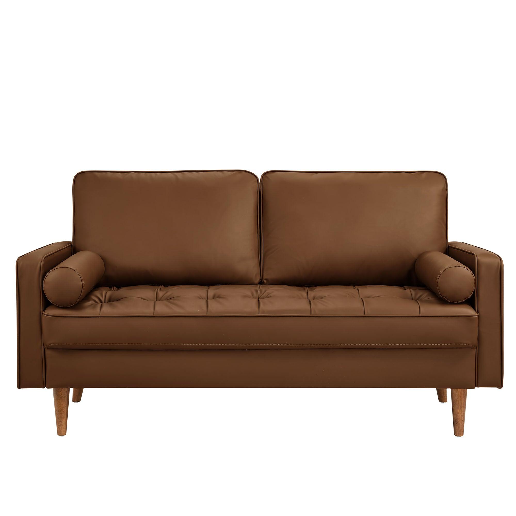 Valour Tufted Vegan Leather Loveseat