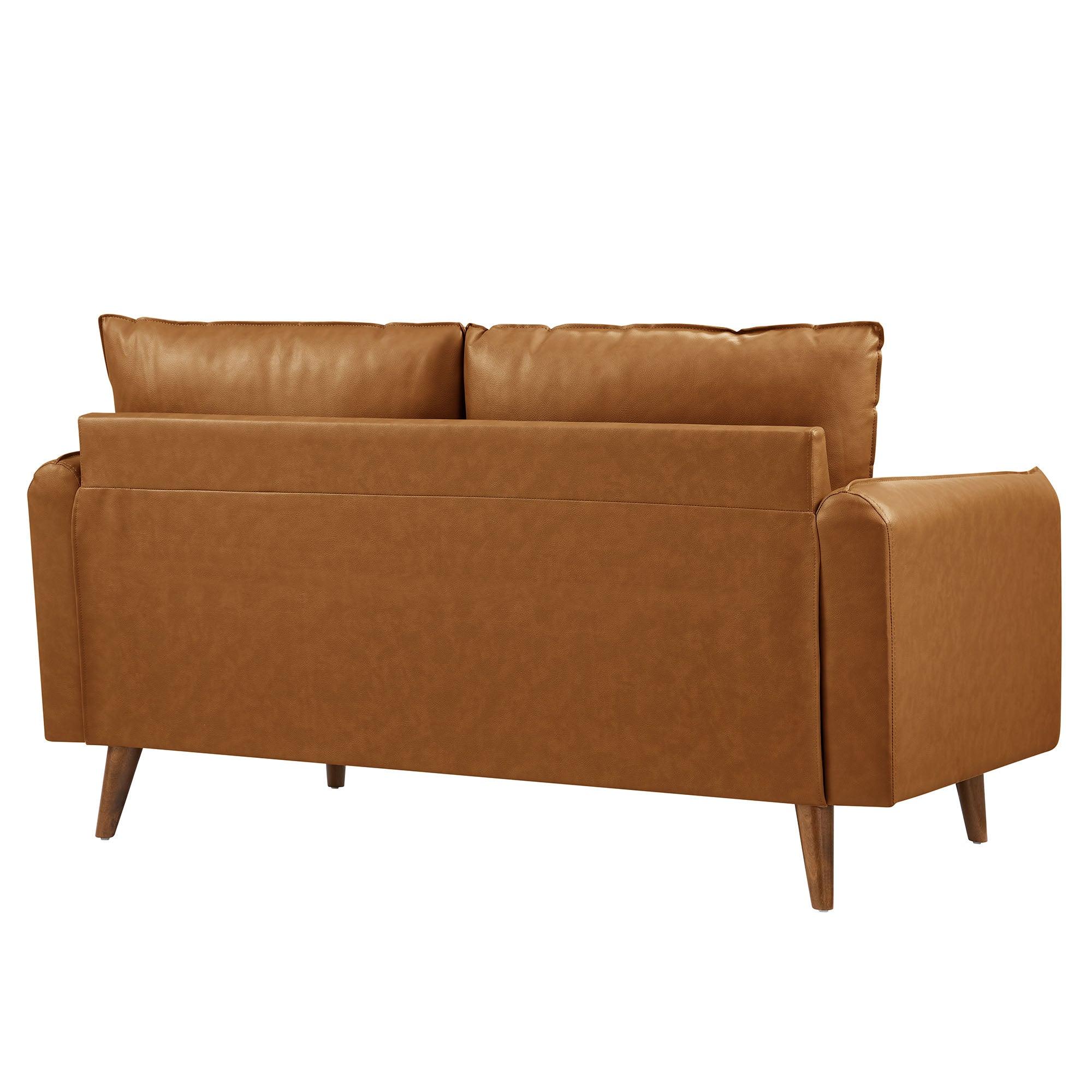 Revive Upholstered Vegan Leather Loveseat