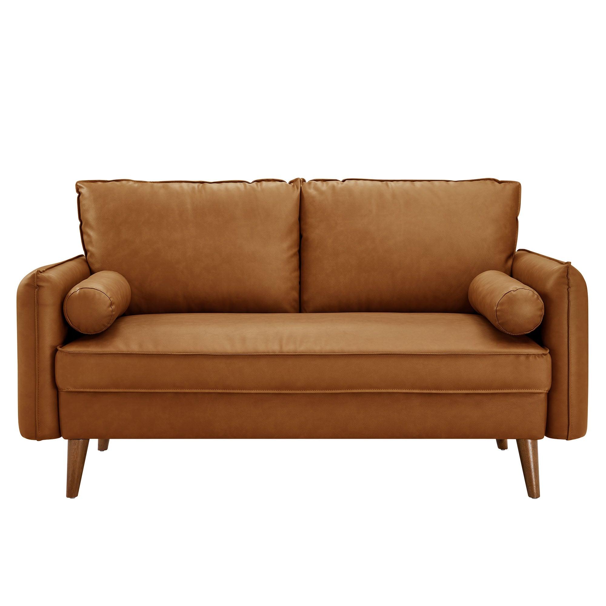 Revive Upholstered Vegan Leather Loveseat