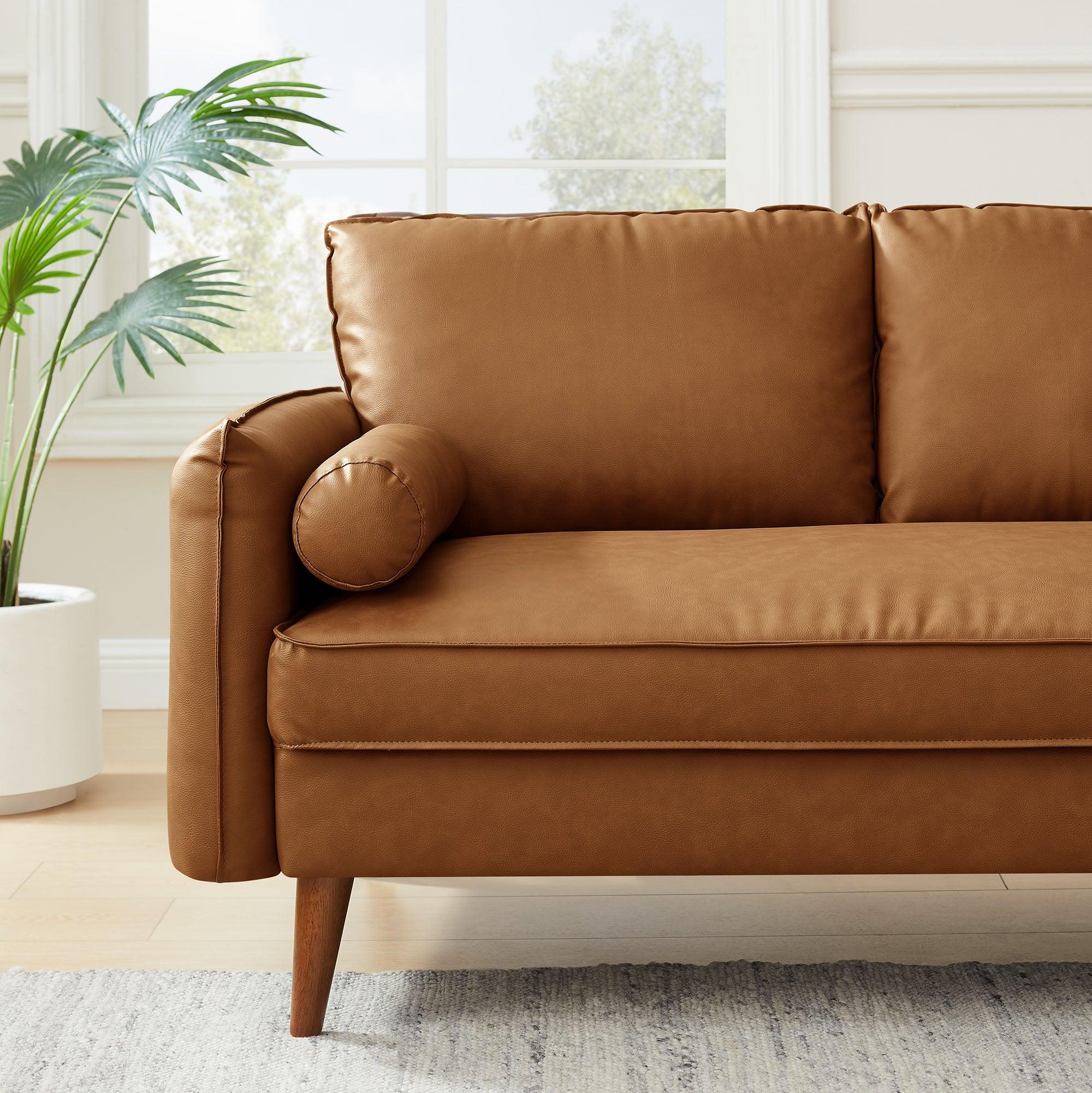 Revive Upholstered Vegan Leather Loveseat