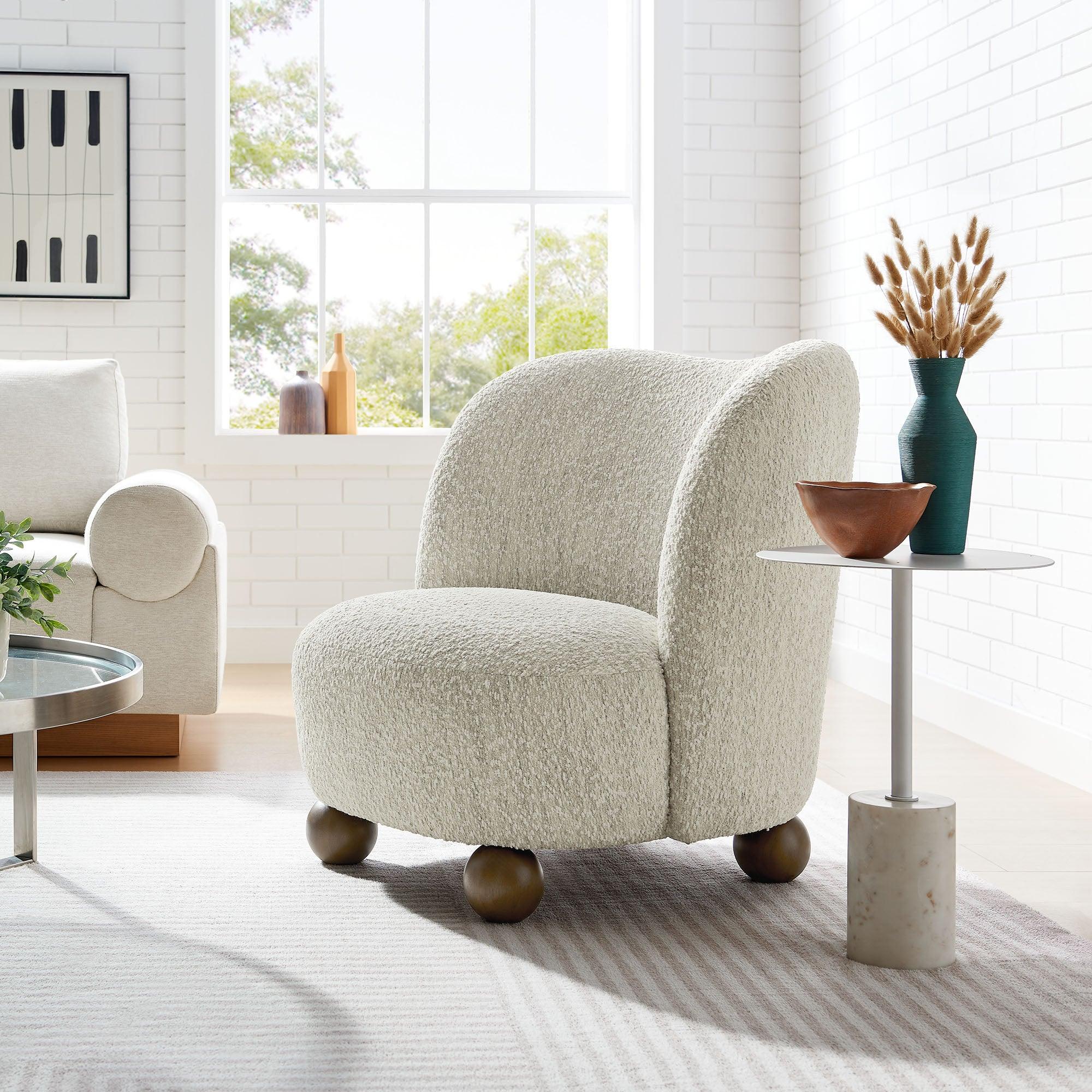 Monroe Boucle Fabric Accent Chair