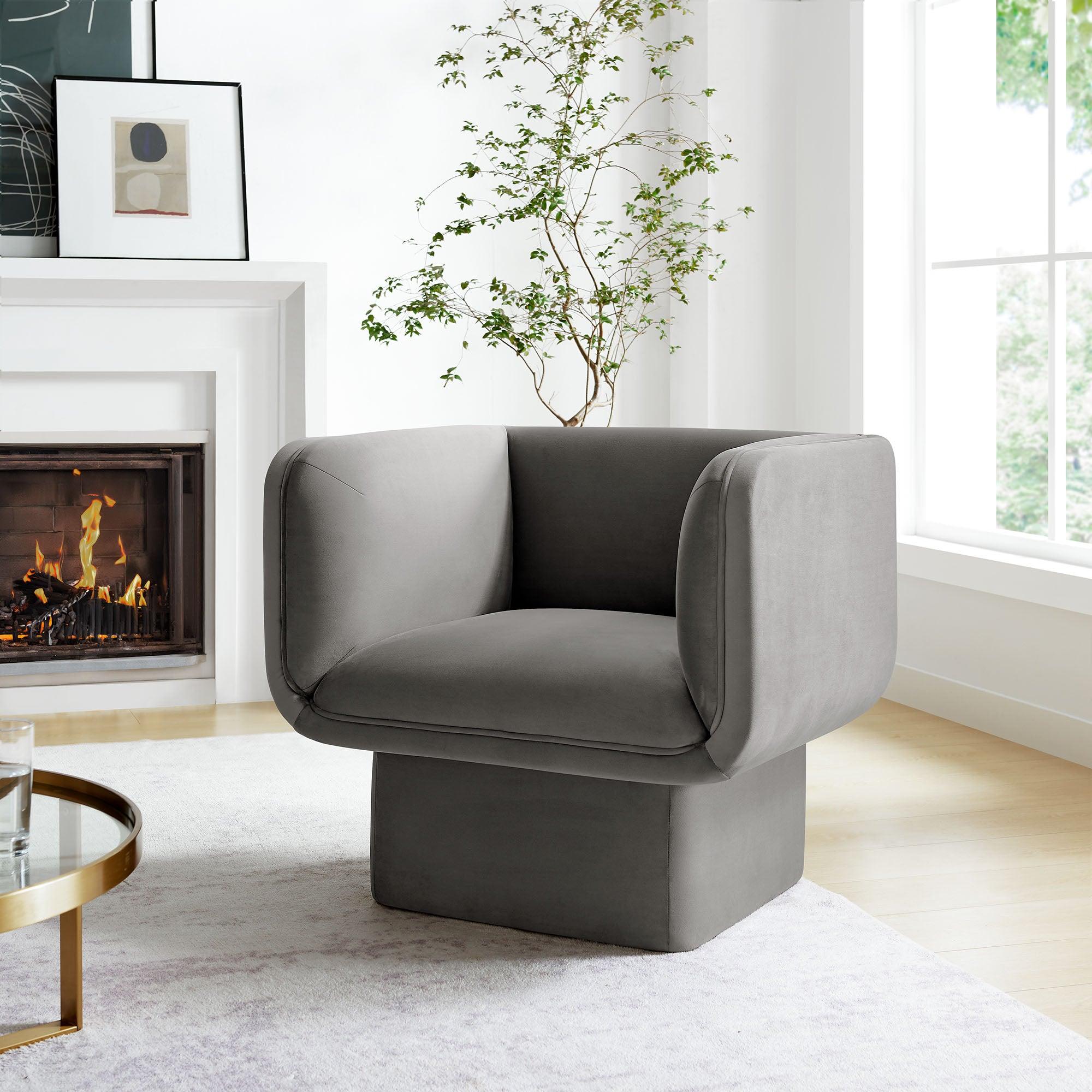 Tate Performance Velvet Accent Chair