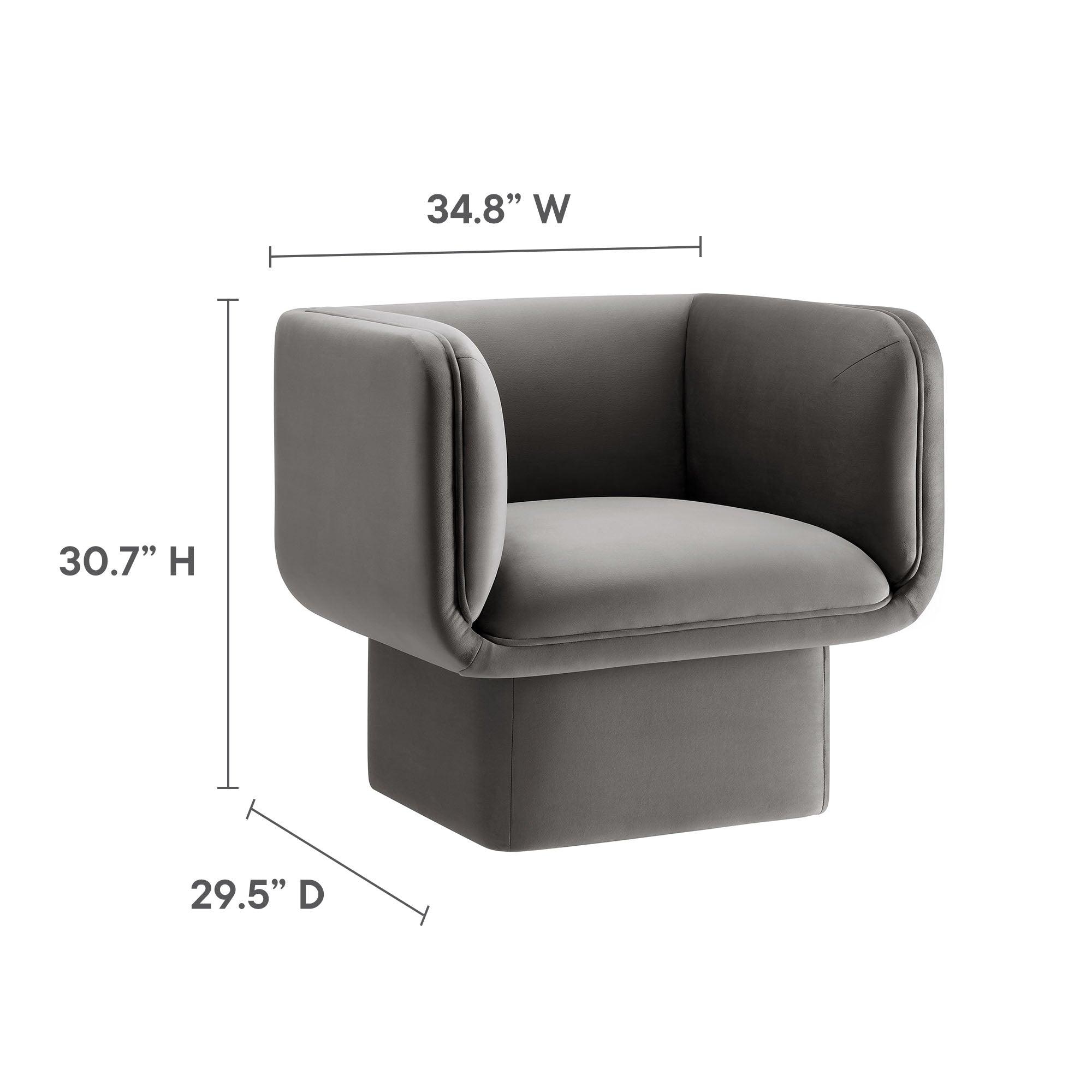 Tate Performance Velvet Accent Chair