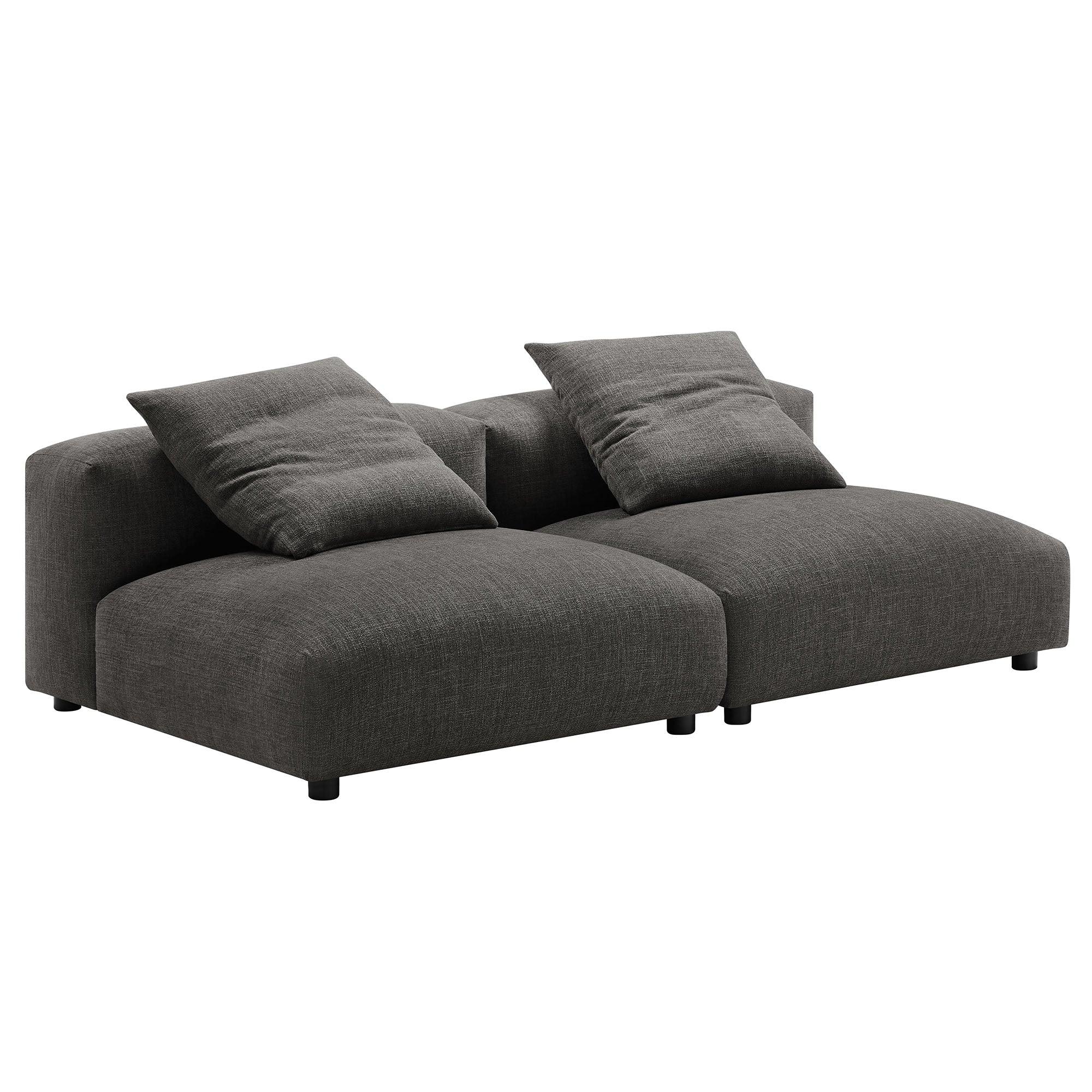 Solace 2-Piece Modular Upholstered Fabric Sofa