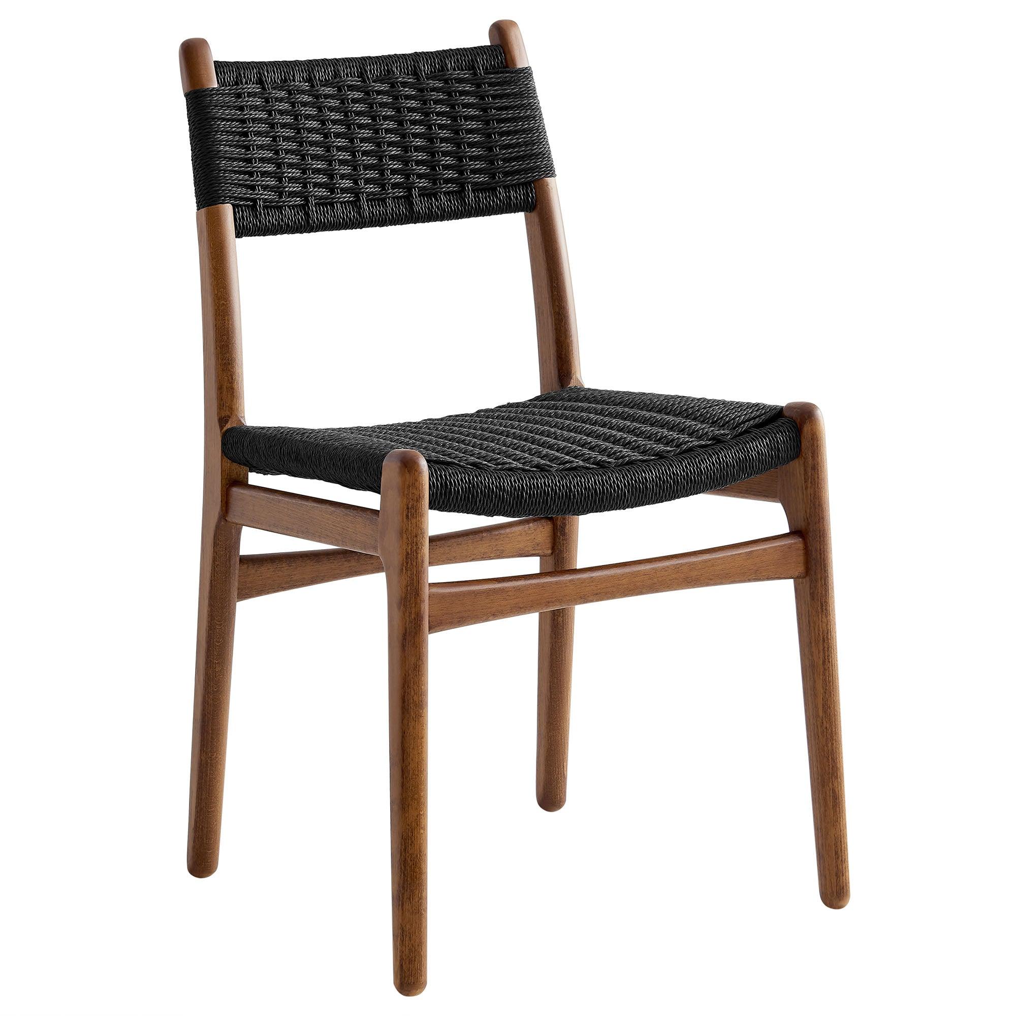 Wynn Rope and Wood Dining Side Chairs Set of 2