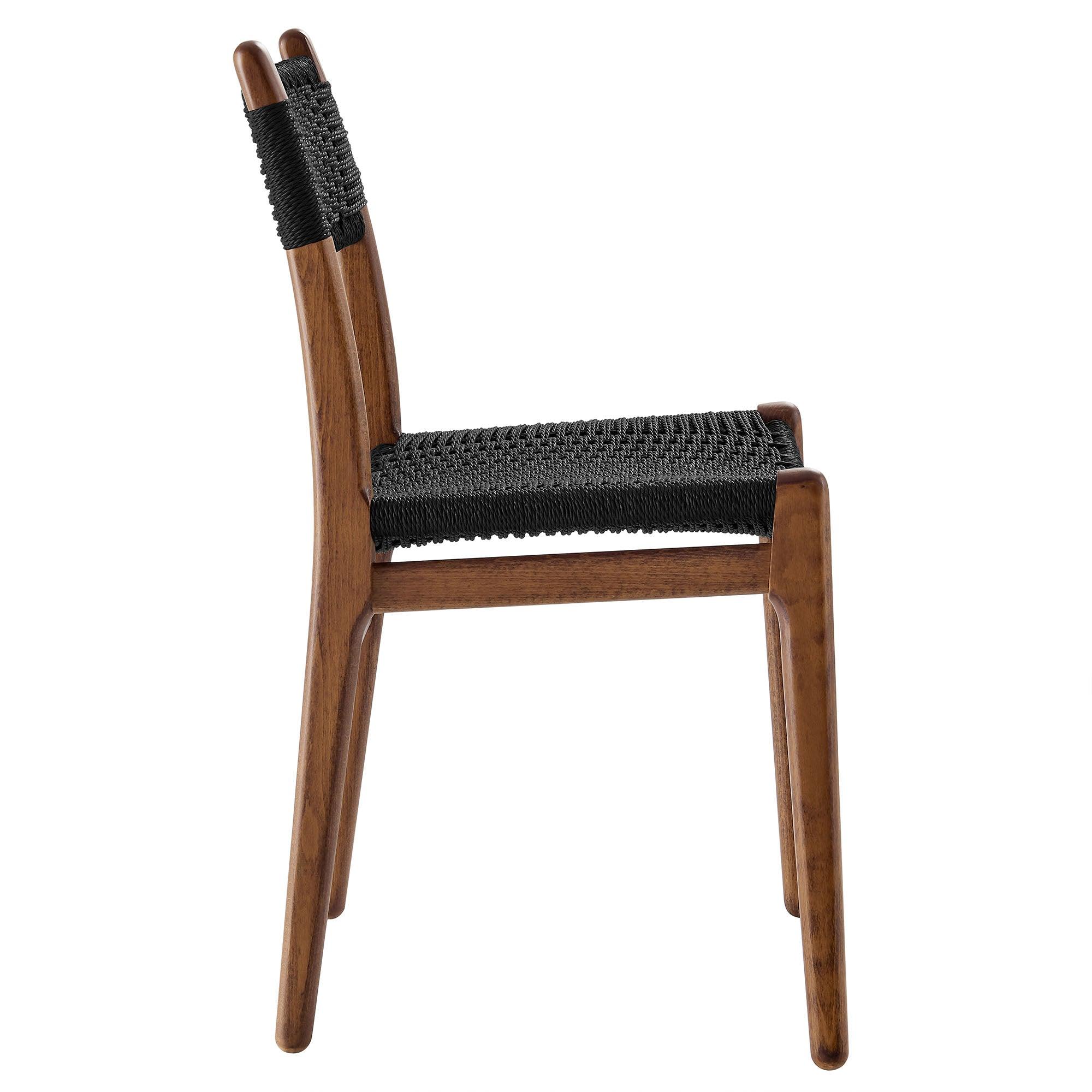 Wynn Rope and Wood Dining Side Chairs Set of 2