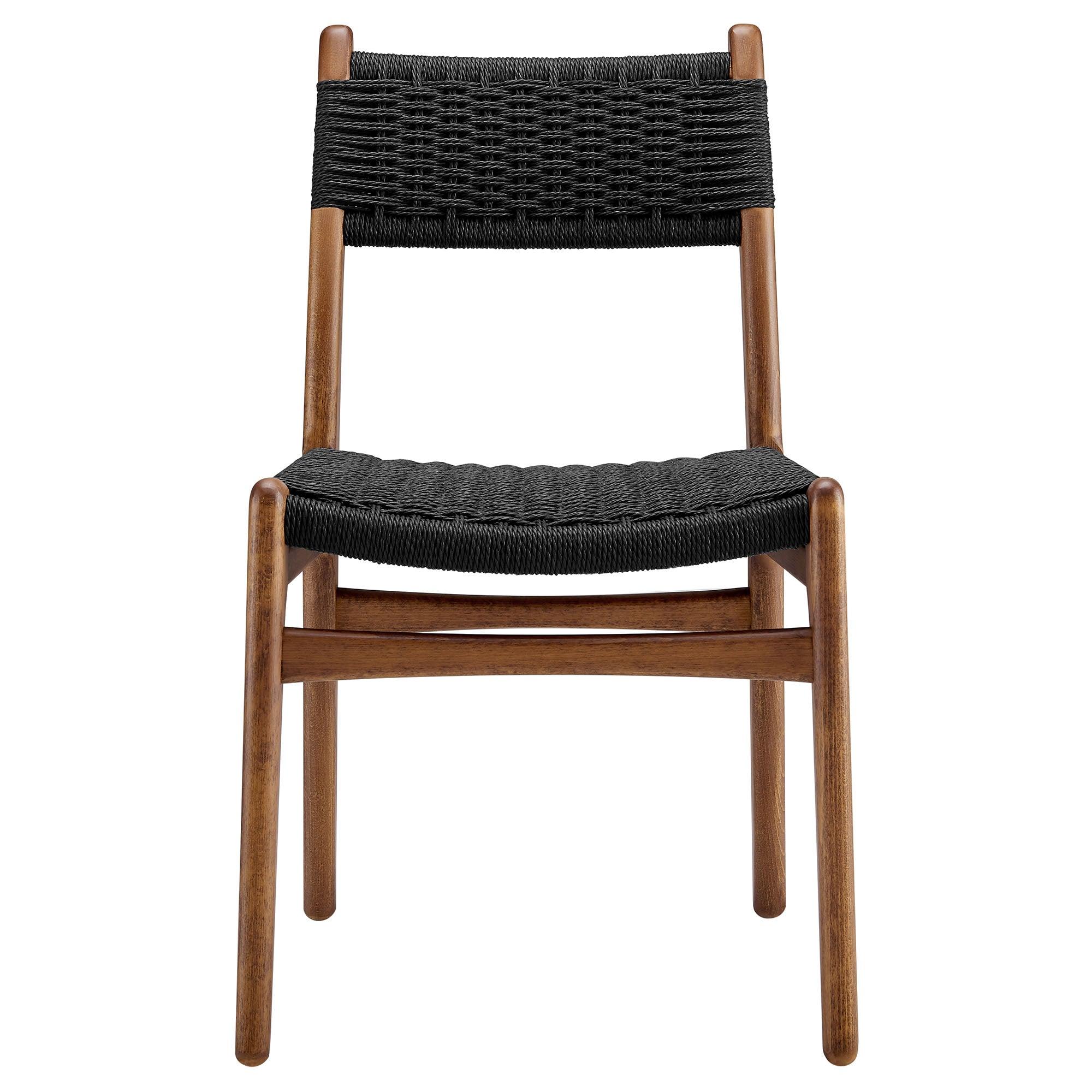 Wynn Rope and Wood Dining Side Chairs Set of 2