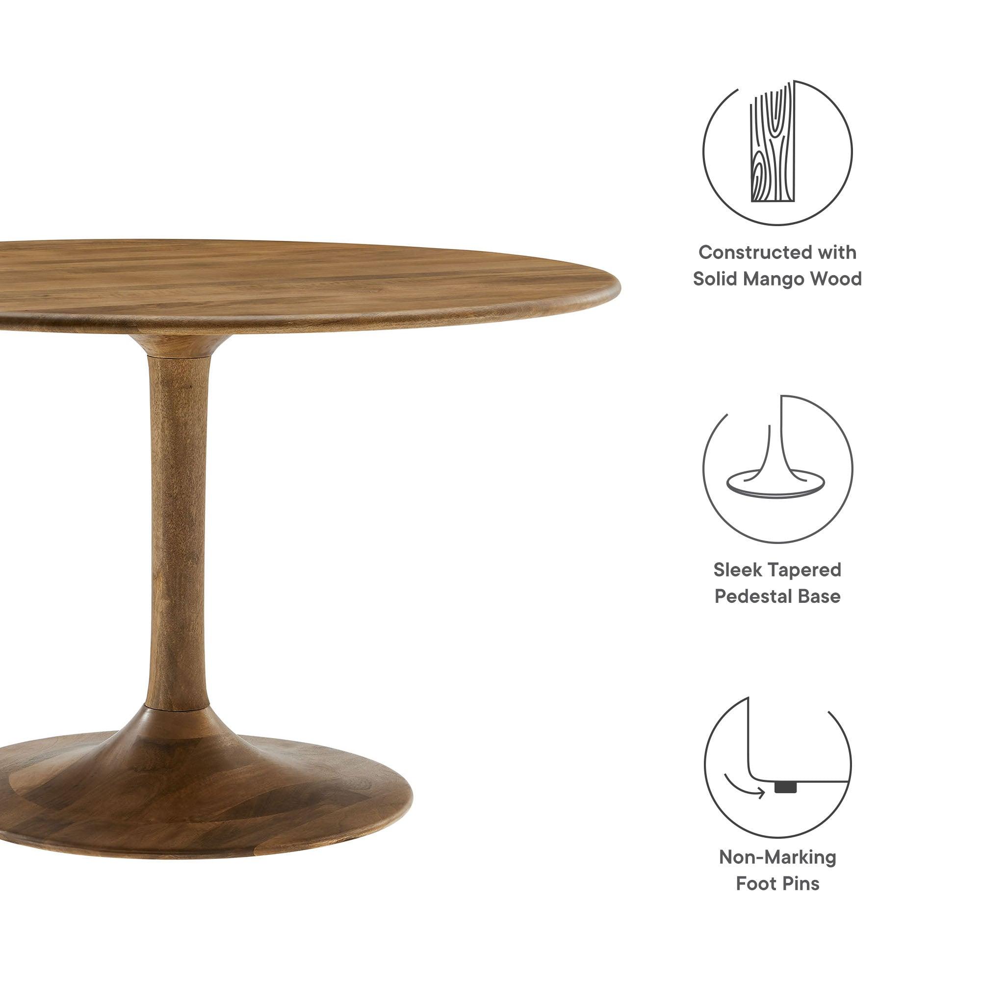 Lippa 48" Round Solid Wood Dining Table