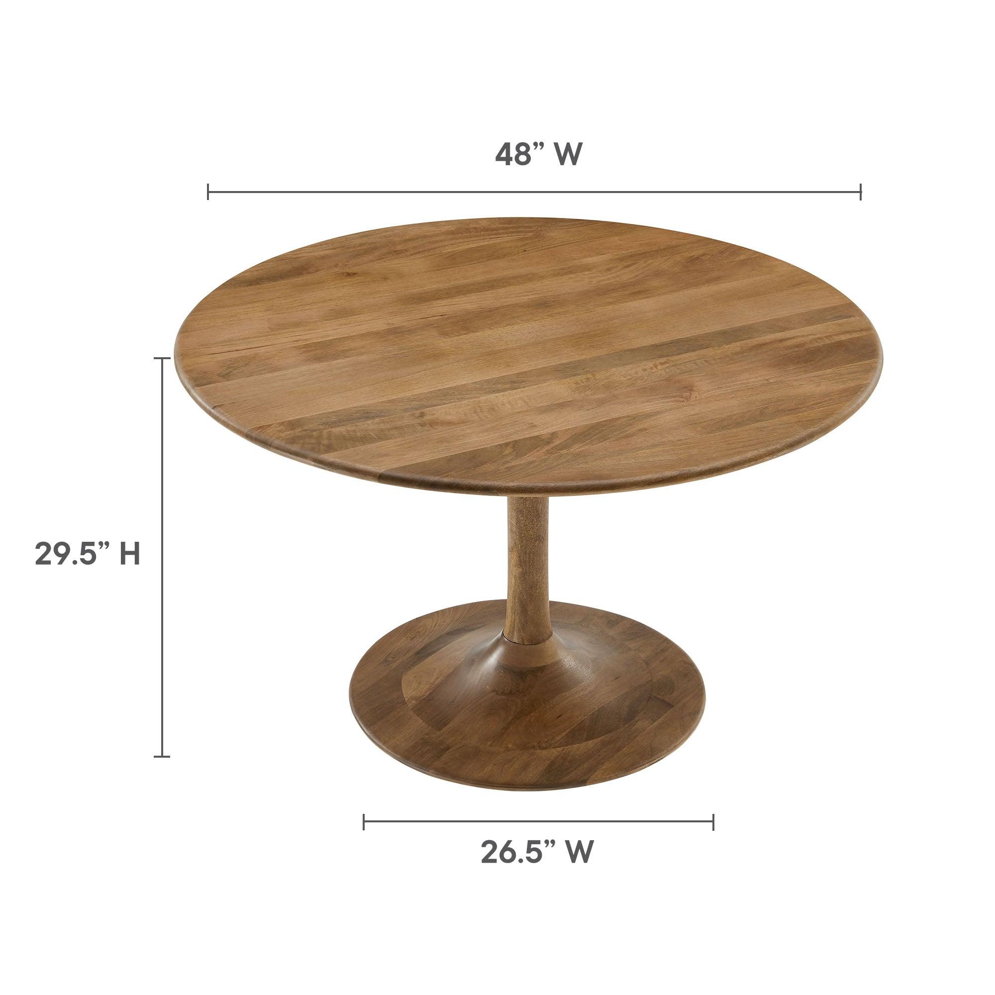 Lippa 48" Round Solid Wood Dining Table