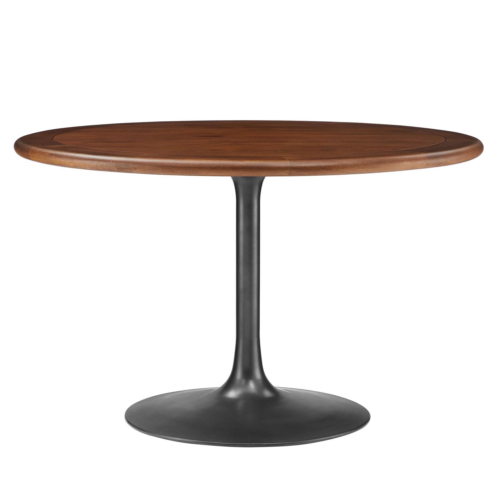 Lippa 48" Round Pedestal Solid Wood Dining Table