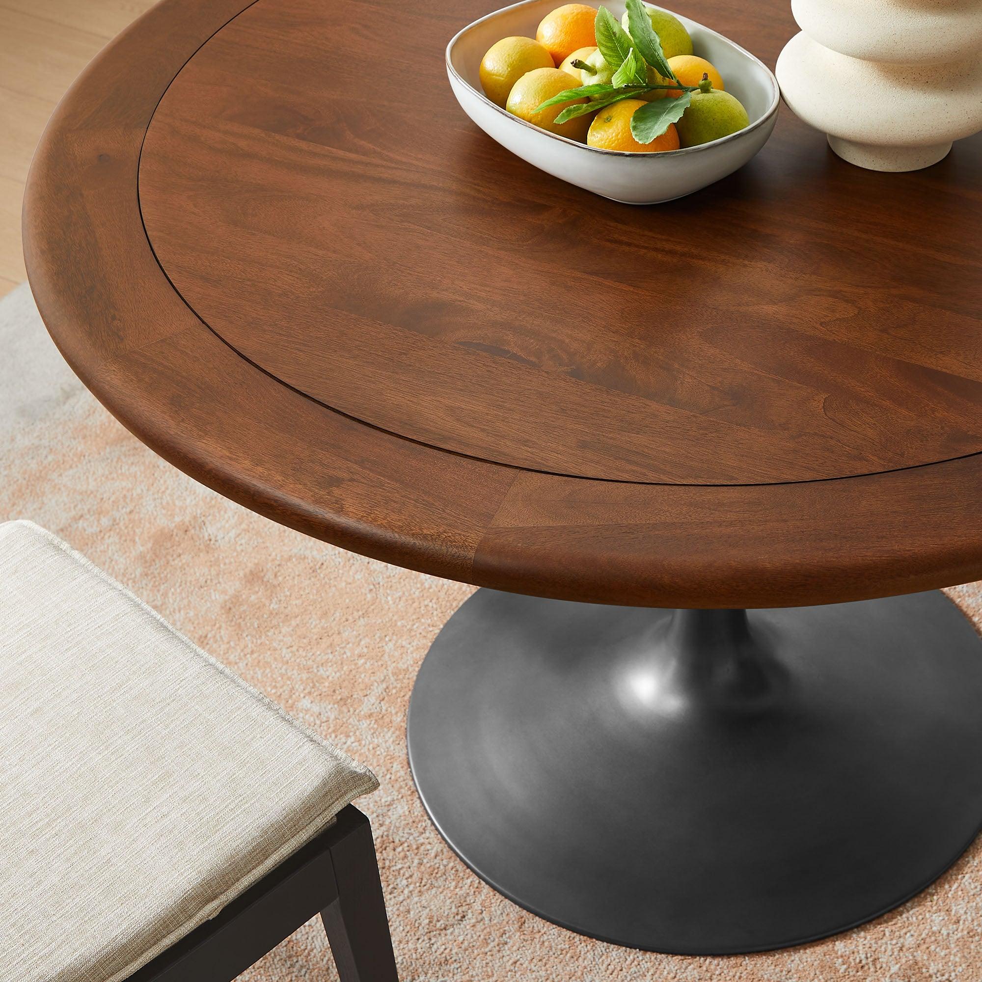 Lippa 48" Round Pedestal Solid Wood Dining Table