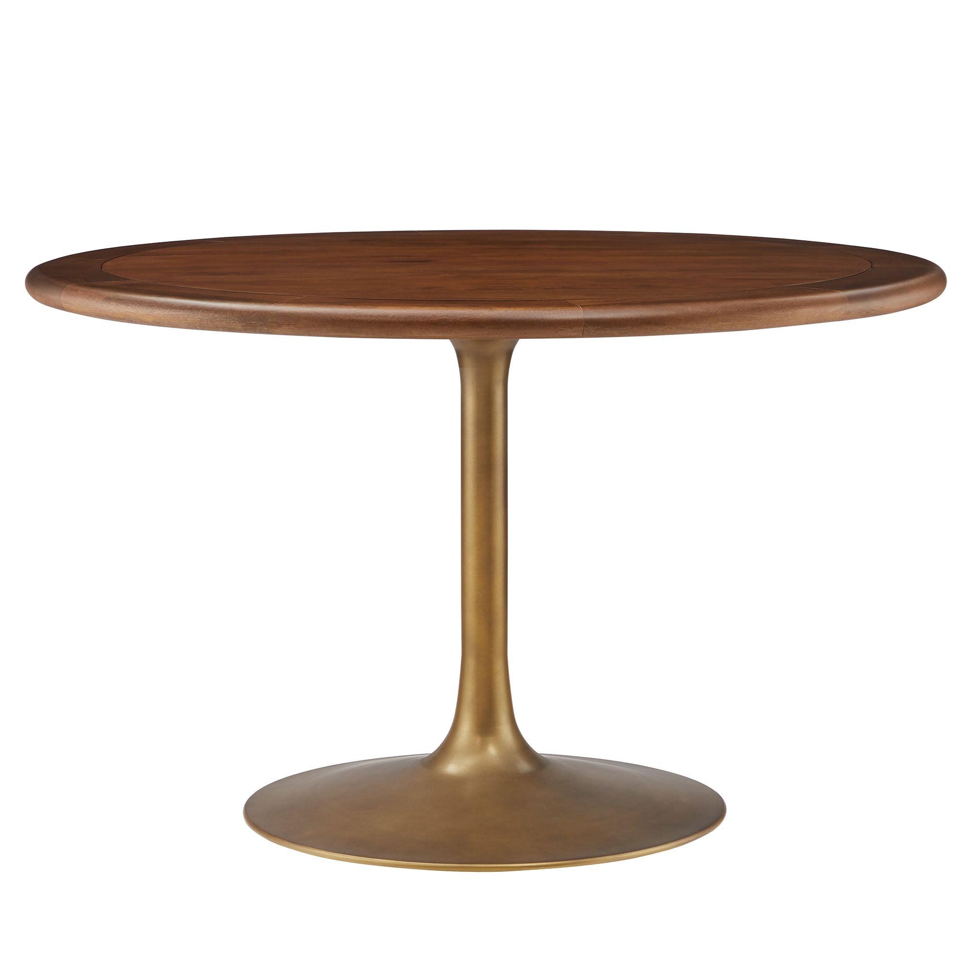 Lippa 48" Round Pedestal Solid Wood Dining Table