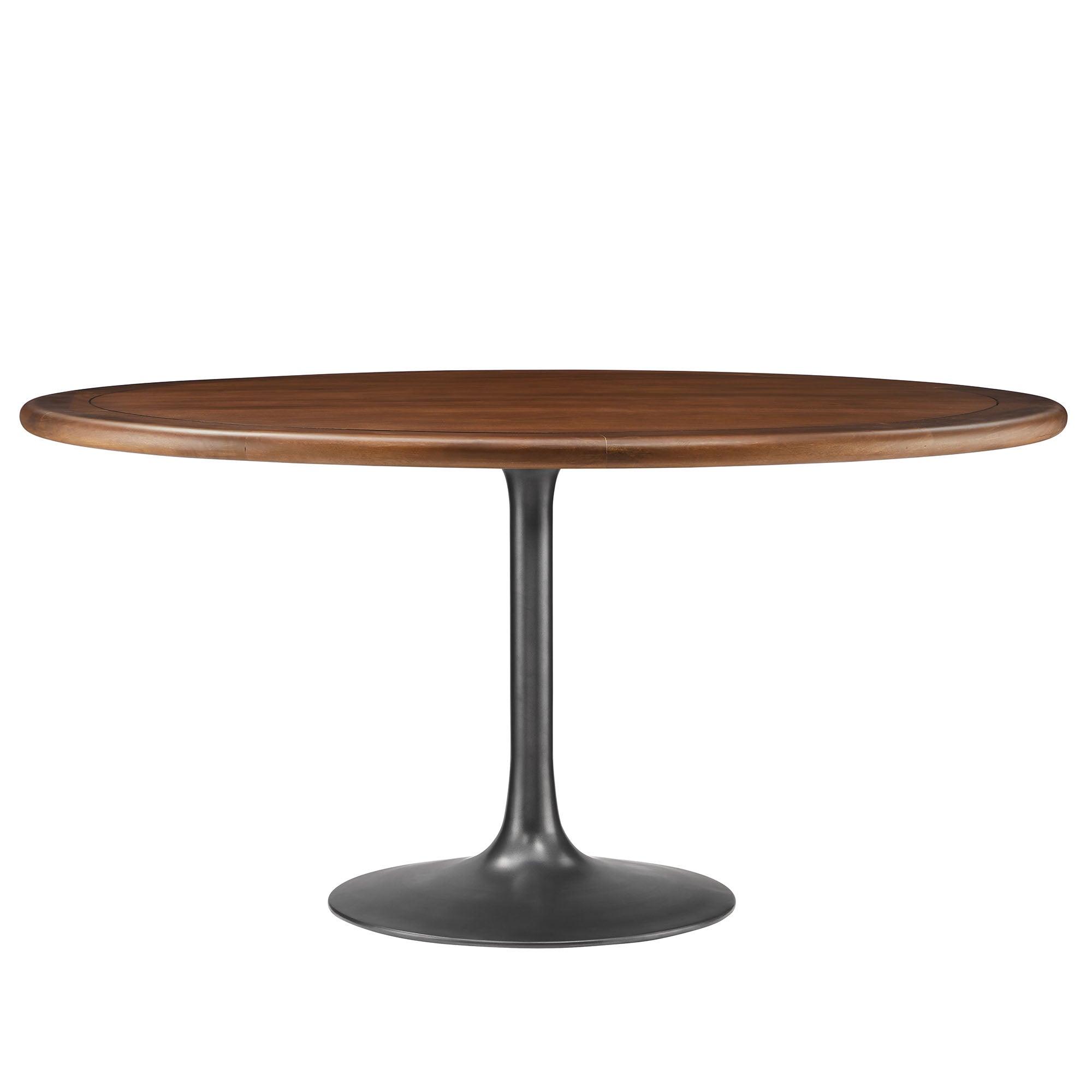 Lippa 60" Round Pedestal Solid Wood Dining Table