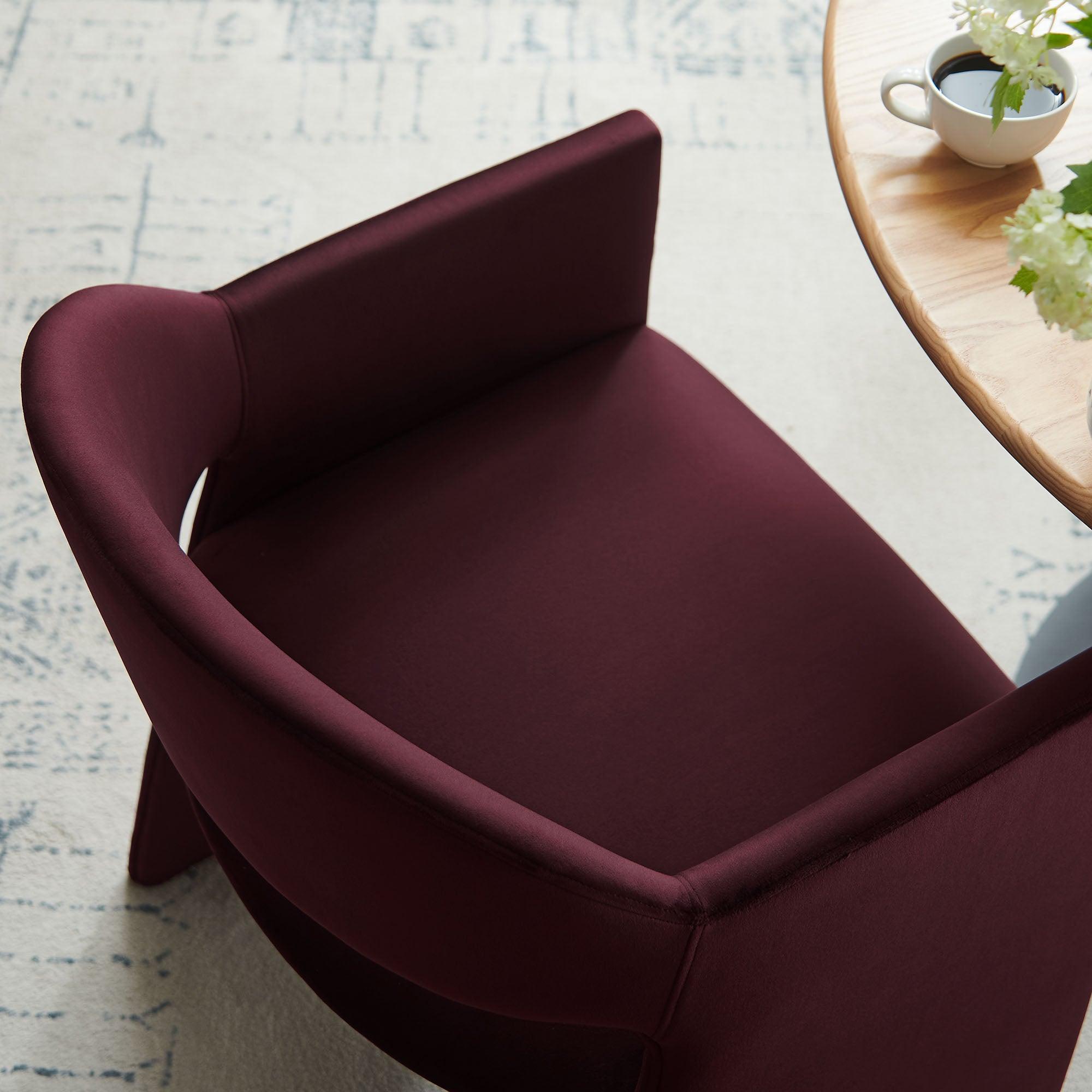 Talia Performance Velvet Dining Armchair