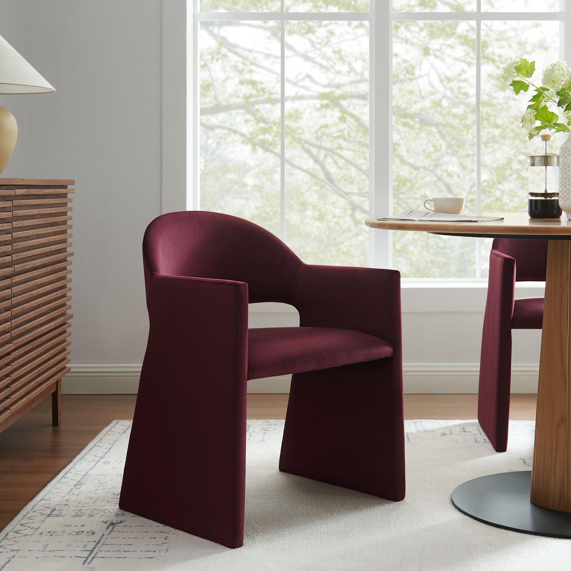 Talia Performance Velvet Dining Armchair