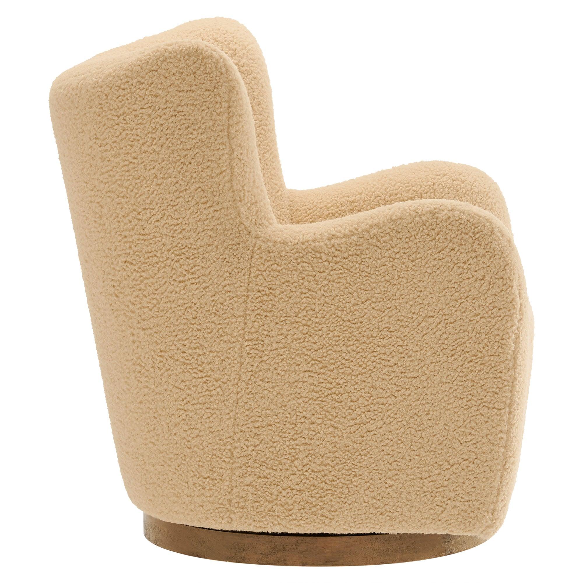 Montrose Wingback Sherpa Swivel Accent Chair