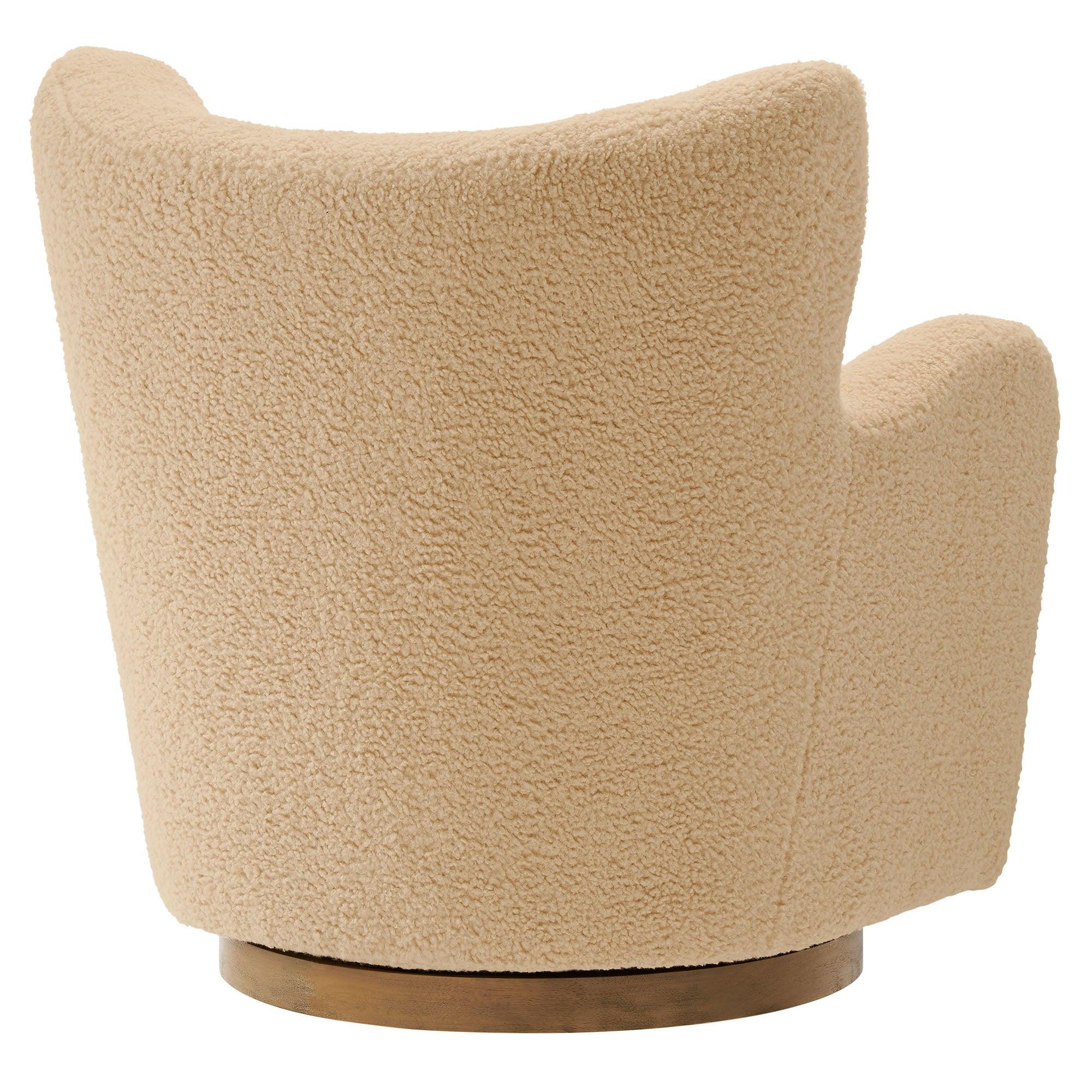 Montrose Wingback Sherpa Swivel Accent Chair