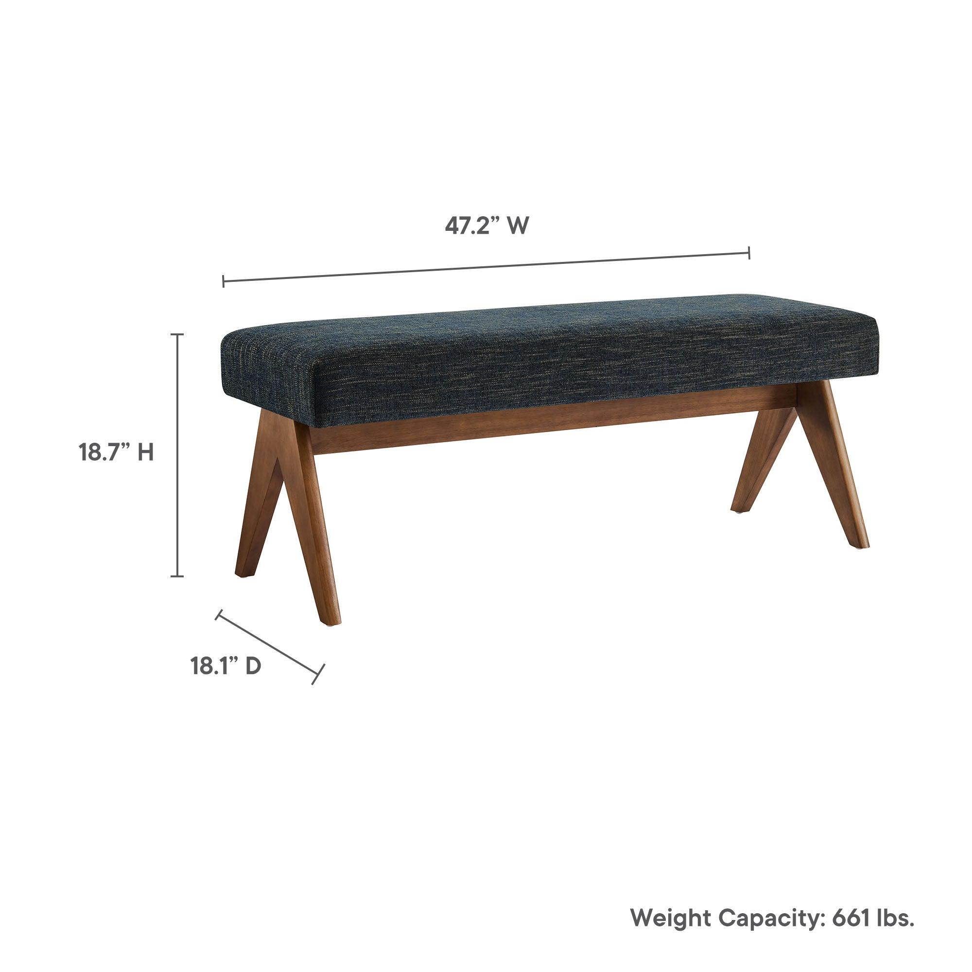 Lyra 47" Fabric Upholstered Bench