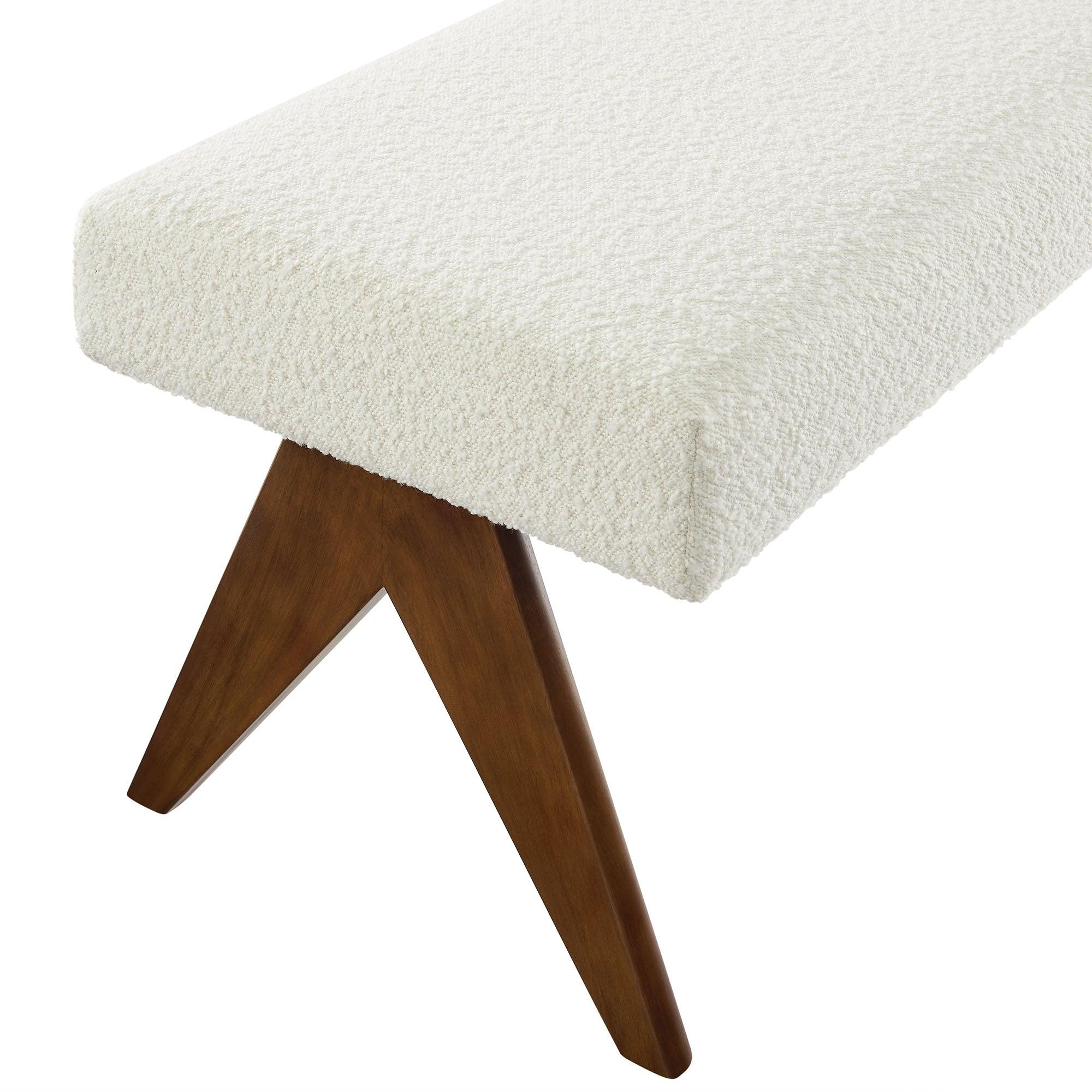 Lyra 47" Boucle Upholstered Bench