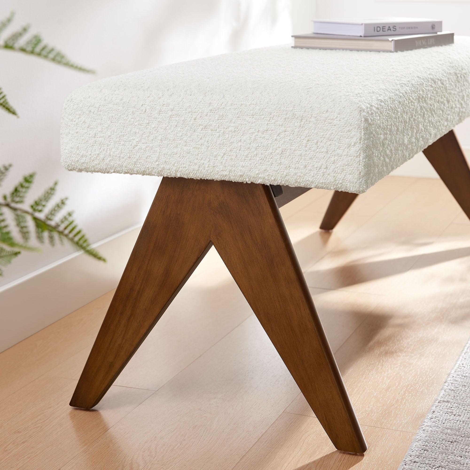 Lyra 47" Boucle Upholstered Bench