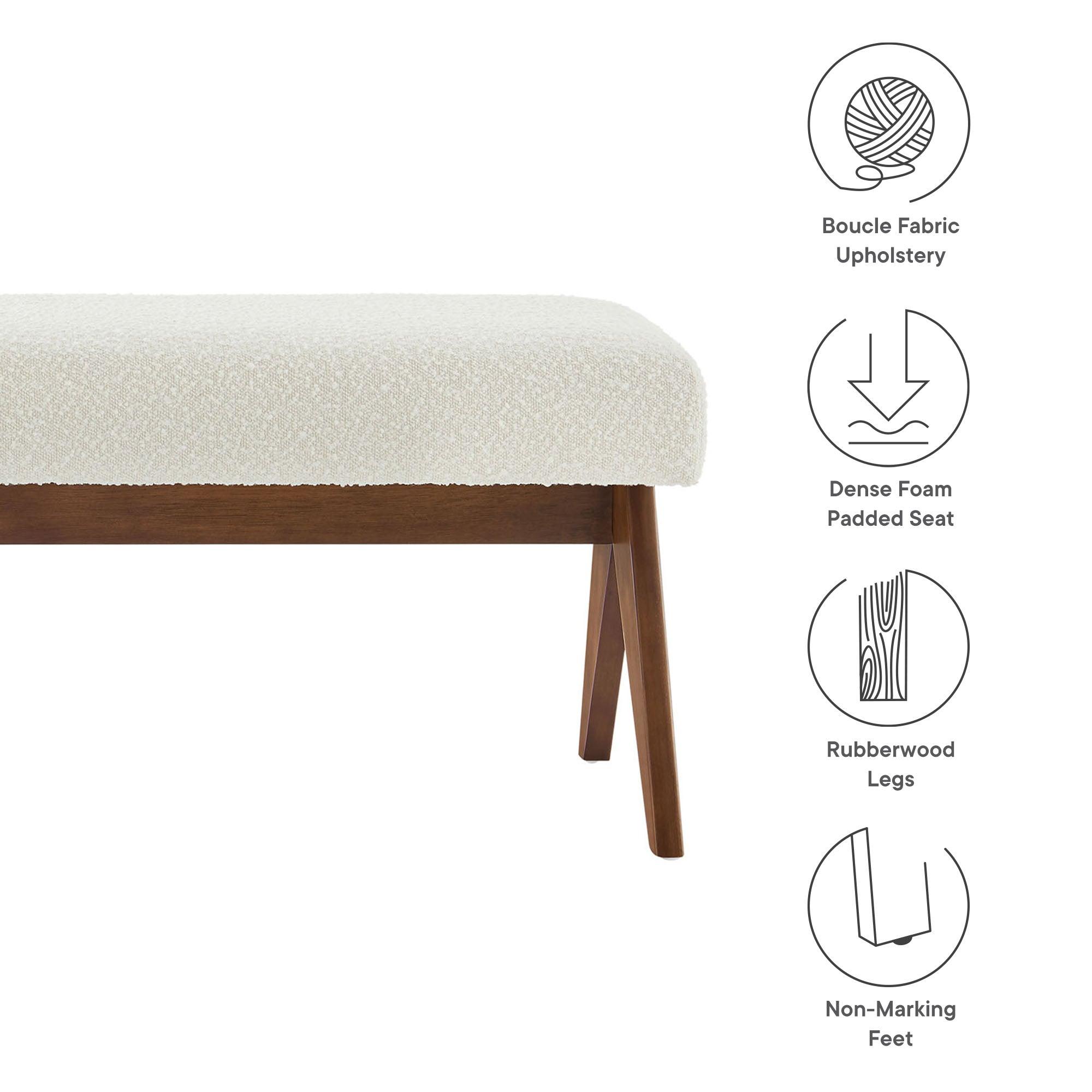 Lyra 47" Boucle Upholstered Bench