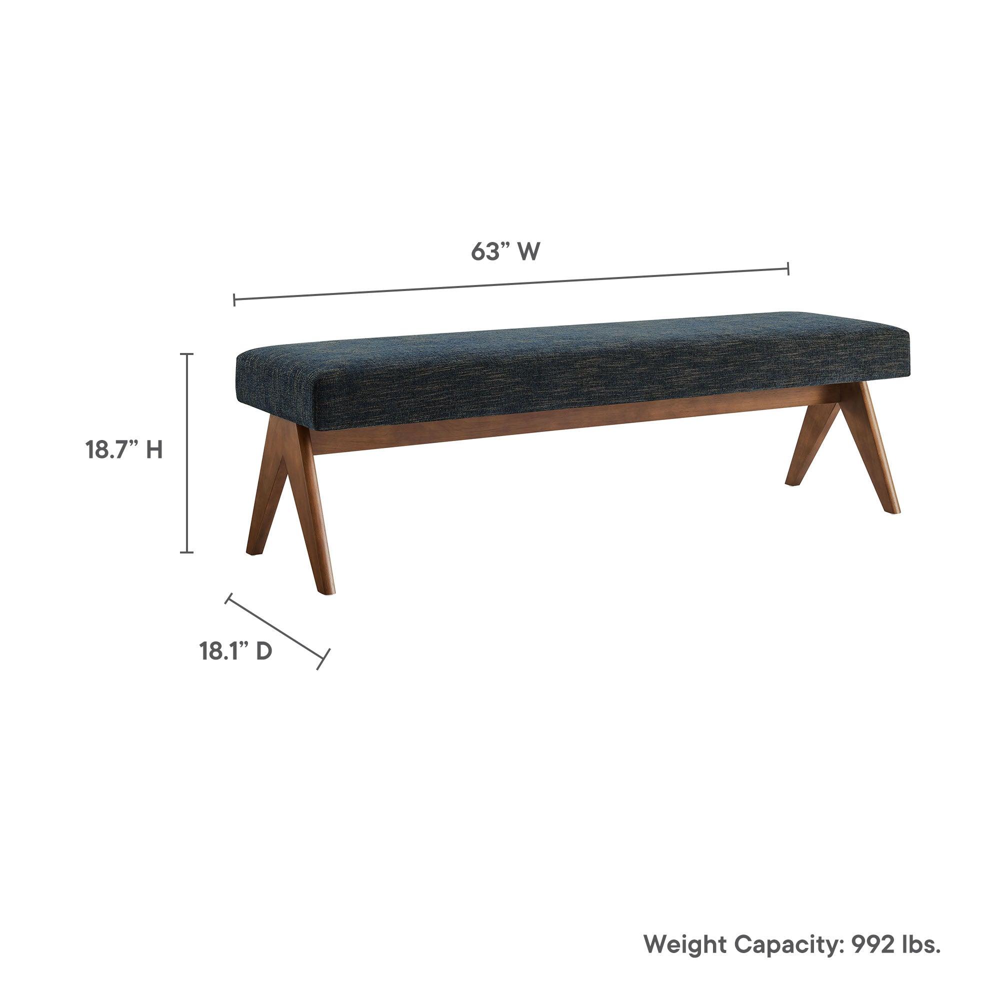 Lyra 63" Fabric Upholstered Bench